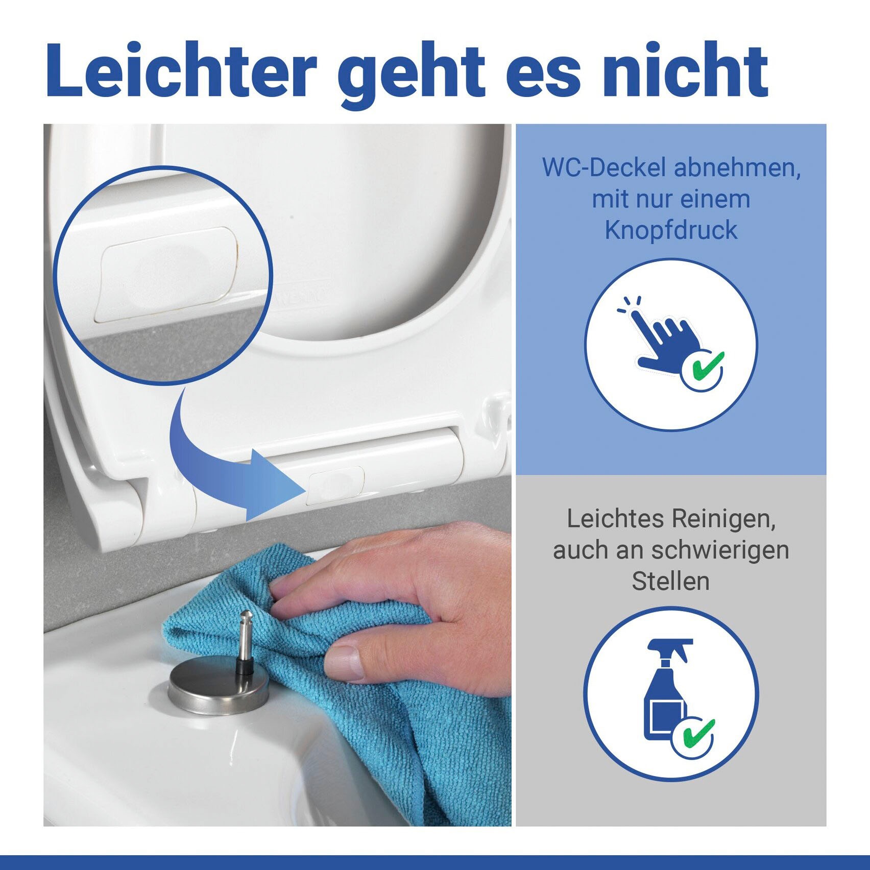 WENKO WC-Sitz »Rieti« strapazierfähiger Toilettensitz, belastbar bis 350 kg, Absenkautomatik