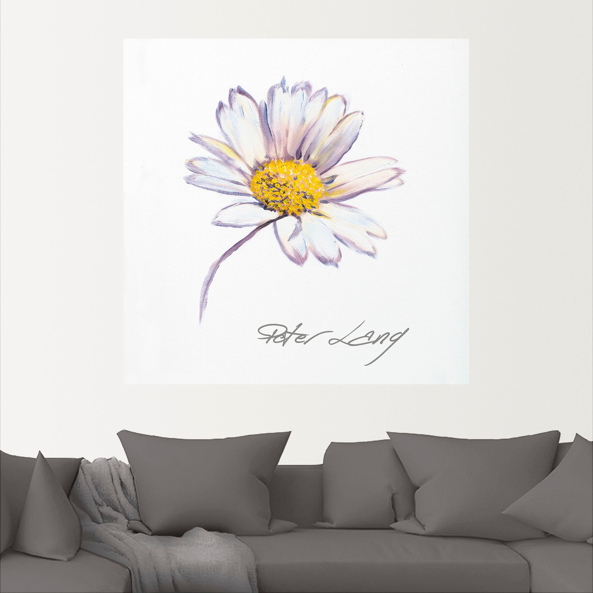 Artland Leinwandbild »Blume_weiß V«, Blumenbilder, (1 St.), auf Keilrahmen gespannt