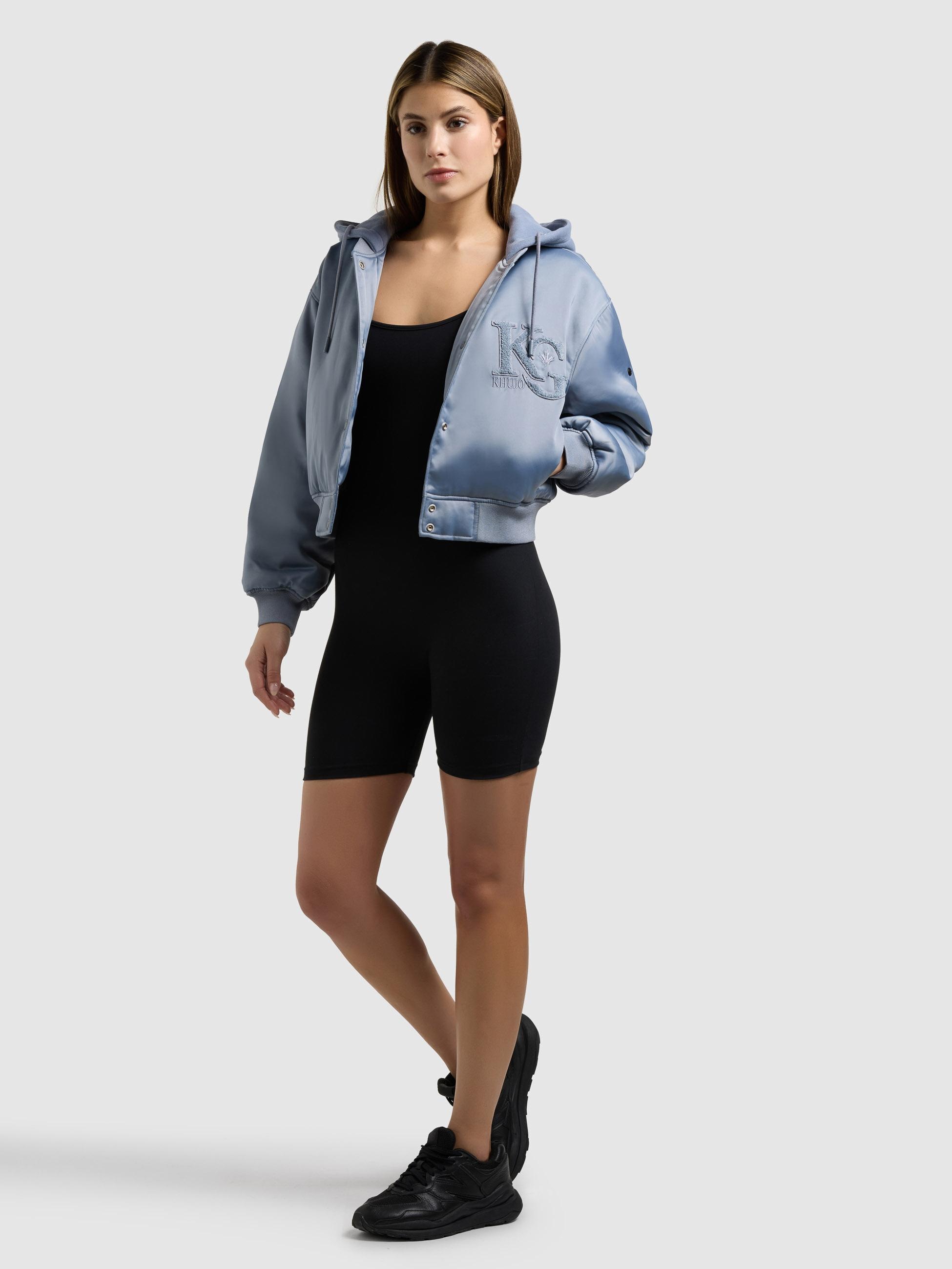 KHUJO Chani Women's Bomber Jacket Blue Size S 3