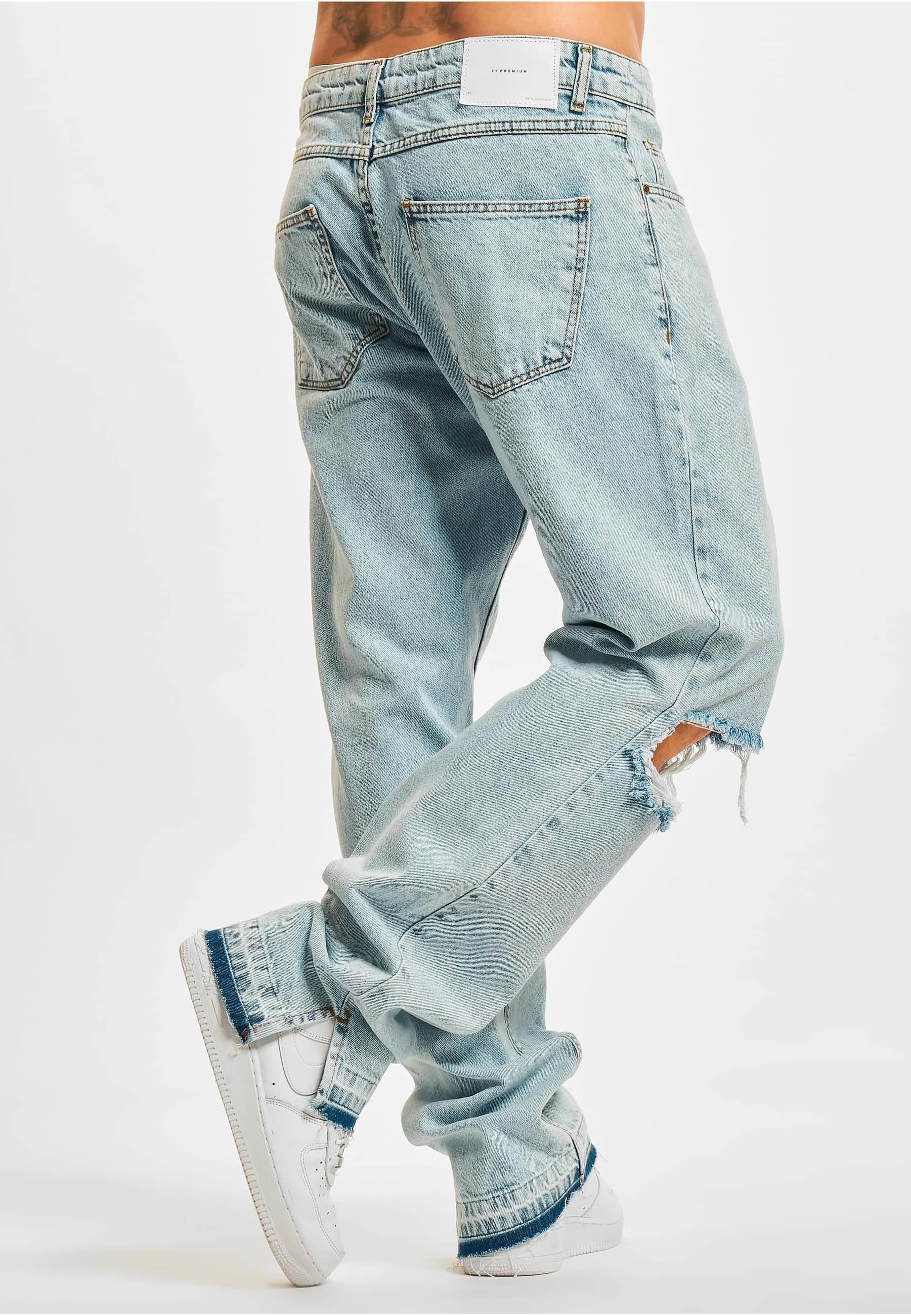 2Y Studios Bequeme Jeans »2Y Studios Herren 2Y Destroyed Straihgt Fit Jeans«, (1 tlg.)