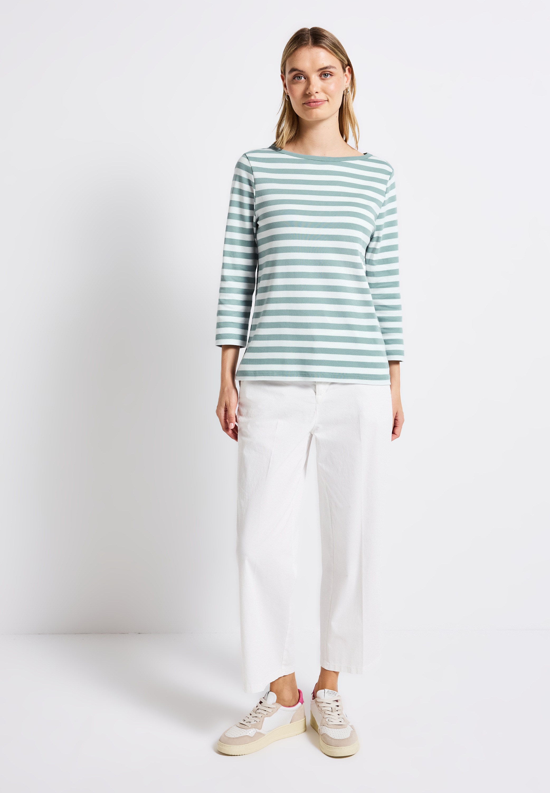 STREET ONE Rundhalsshirt, aus reiner Baumwolle