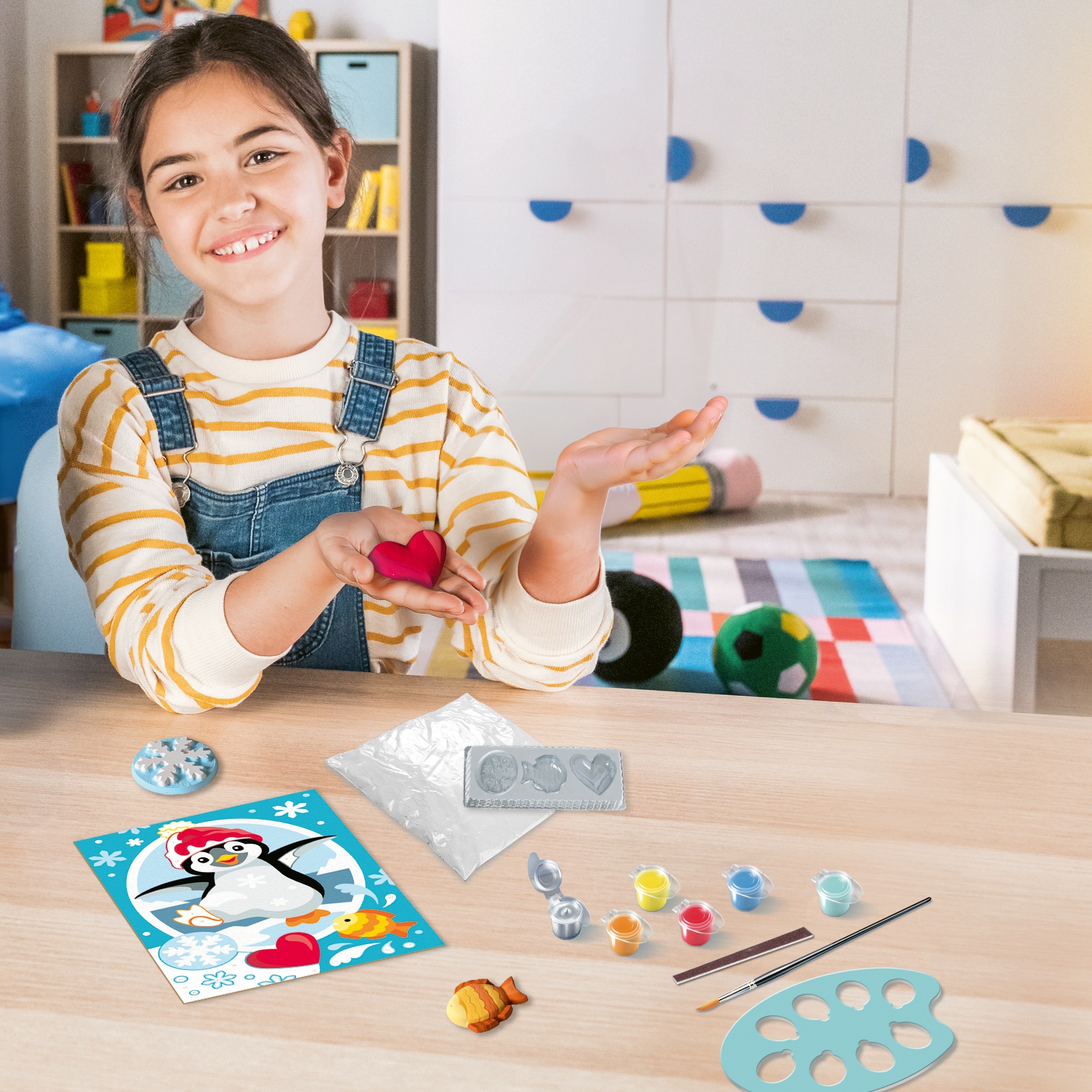 Ravensburger Malen nach Zahlen »CreArt, Fröhlicher Pinguin - mit Gibs gießen« Made in Europe