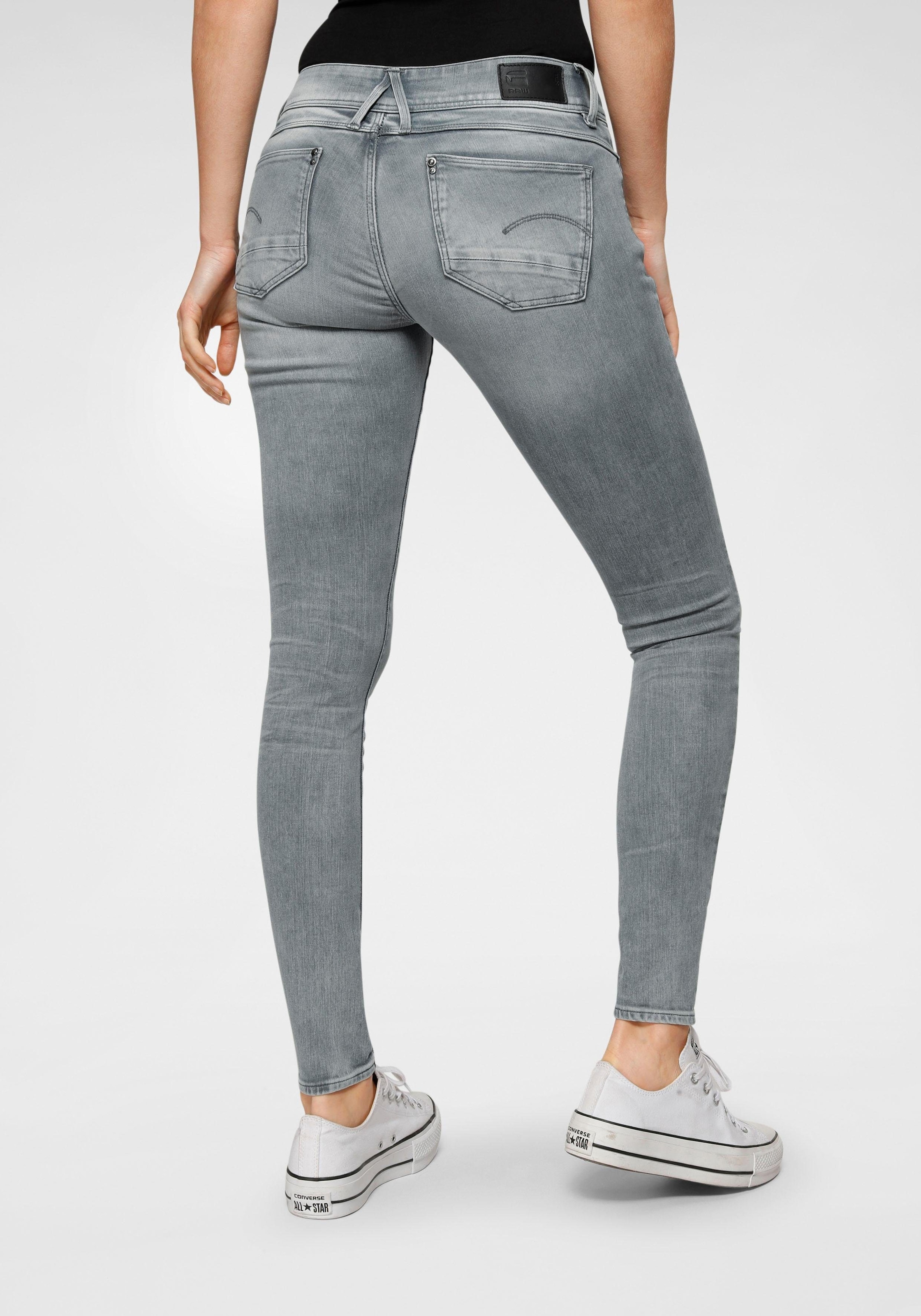 für Skinny«, Elasthan-Anteil »Mid mit BAUR Skinny-fit-Jeans | bestellen G-Star Waist RAW