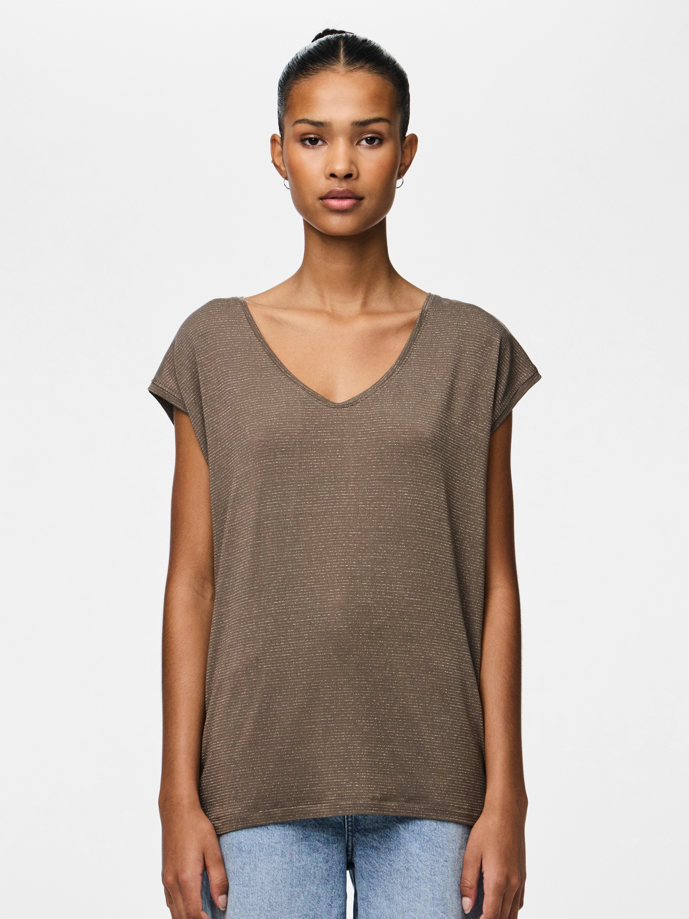 pieces Kurzarmshirt "PC BILLO" Viskosemischung, loose fit günstig online kaufen