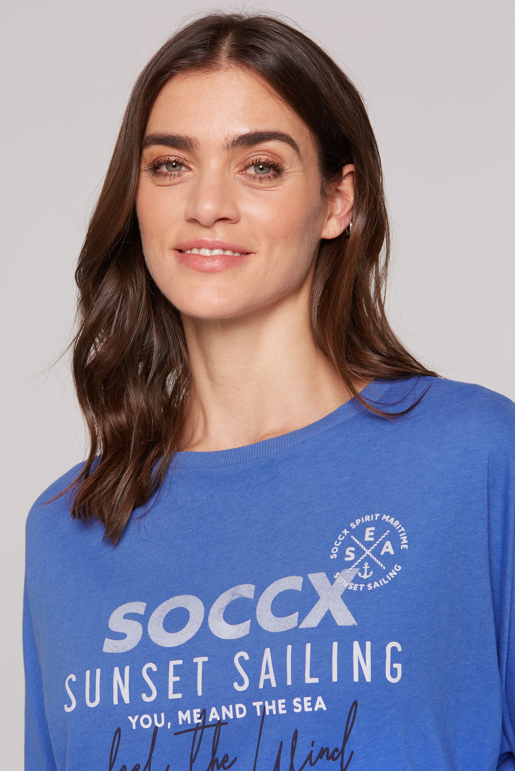 SOCCX 3/4-Arm-Shirt, mit längerer Rückenpartie