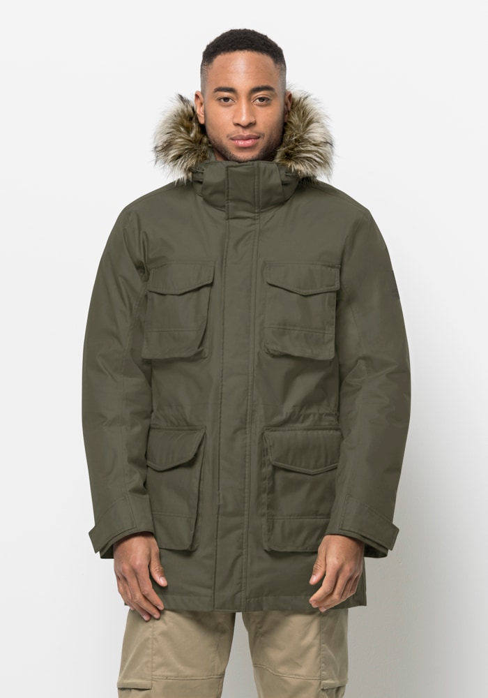 Jack Wolfskin Funktionsparka "WINTERFROST DOWN PARKA M", mit Kapuze