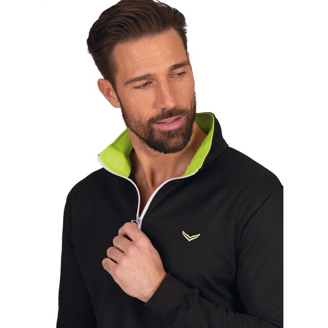 Trigema Sweatshirt »TRIGEMA Sweatshirt mit Kragen und Reißverschluss« ▷  kaufen | BAUR