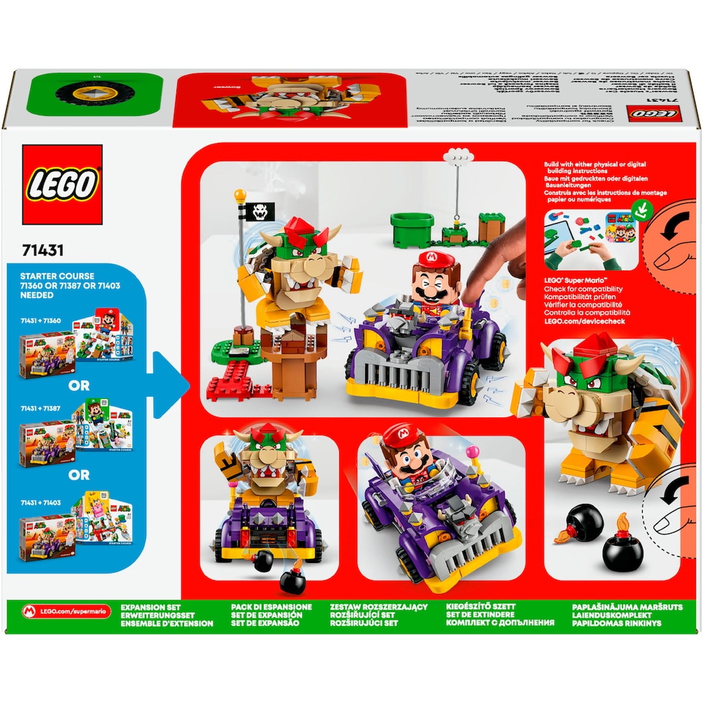 LEGO® Konstruktionsspielsteine »Bowsers Monsterkarre – Erweiterungsset (71431), LEGO Super Mario«, (458 St.)