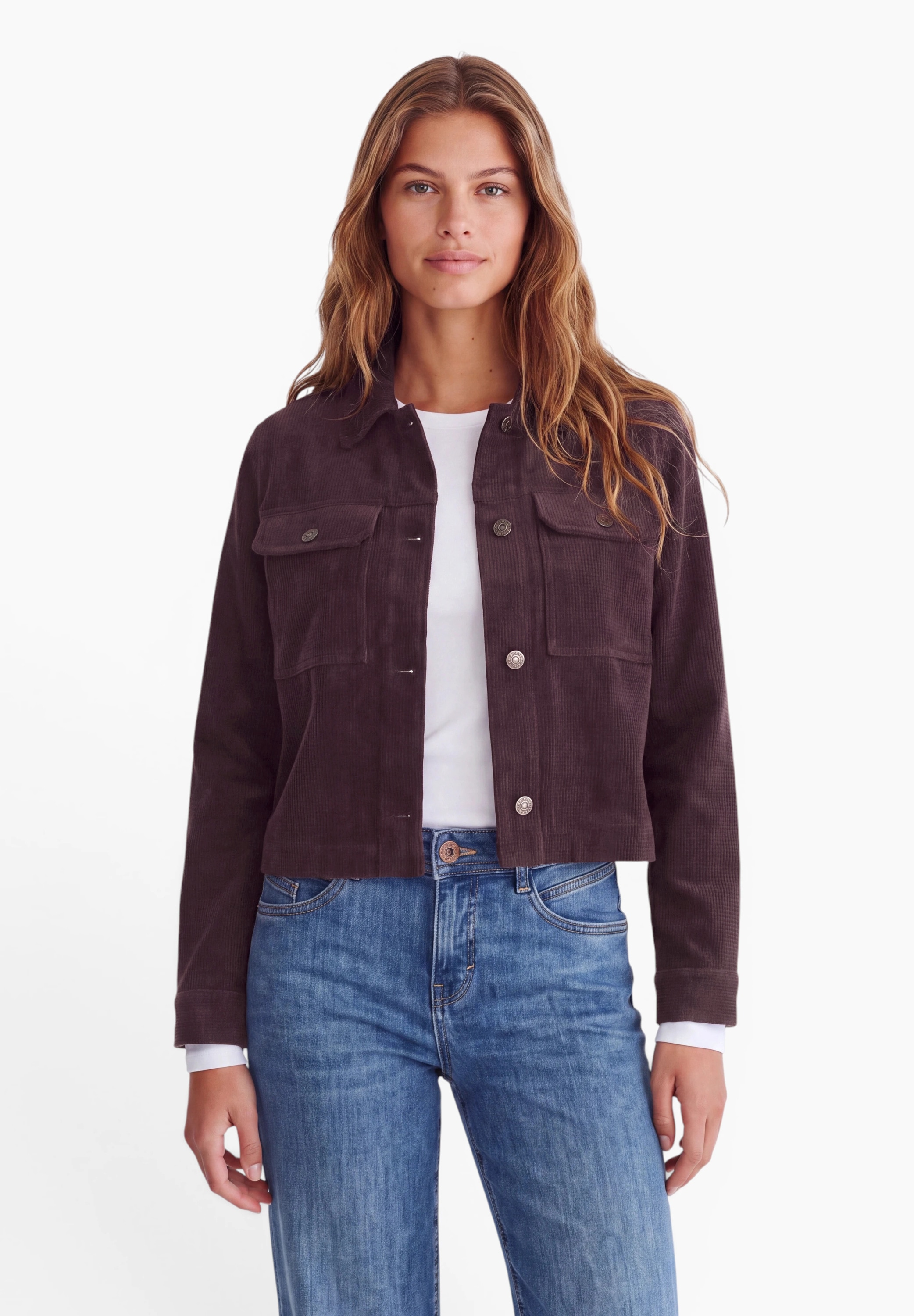 STREET ONE STUDIO Kurzjacke ohne Kapuze in Cord-Optik