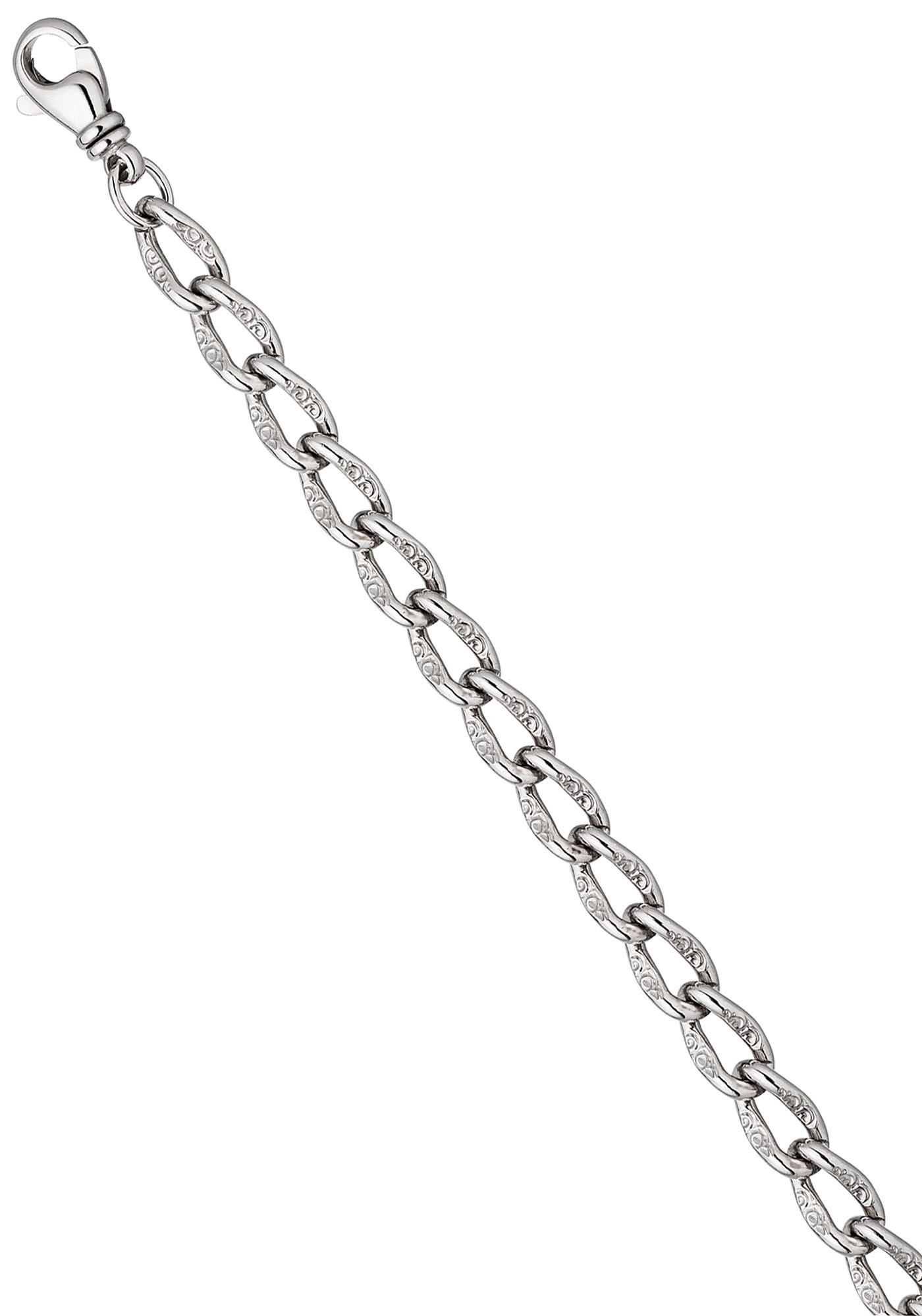 JOBO Herrenarmband 7.3 mm Chain Bracelet Silver 19cm 3