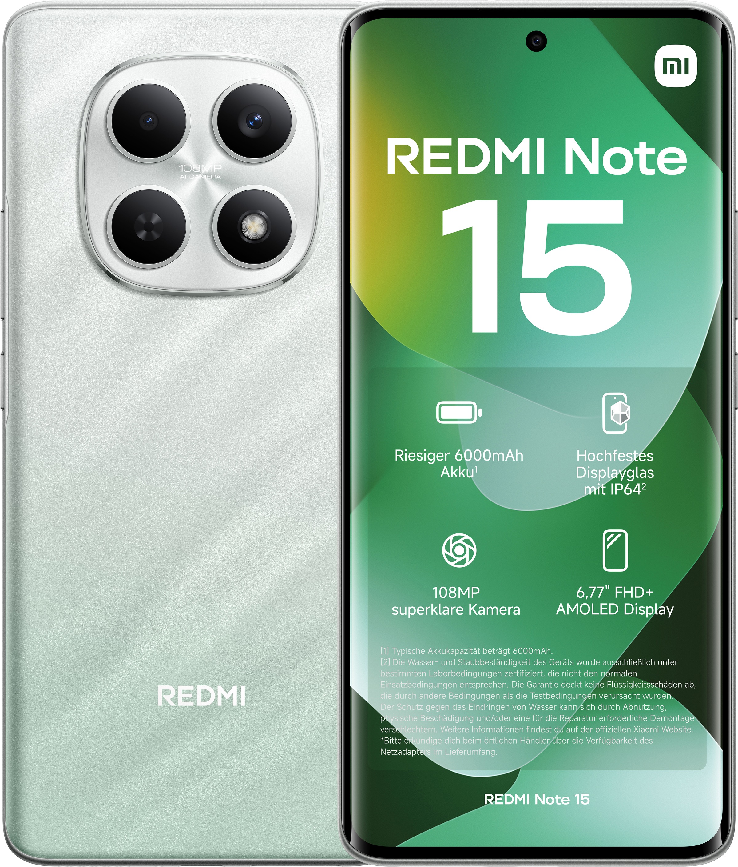 XIAOMI Smartphone "Redmi Note 15 6+128", 128 GBforest grün, Mobiltelefone