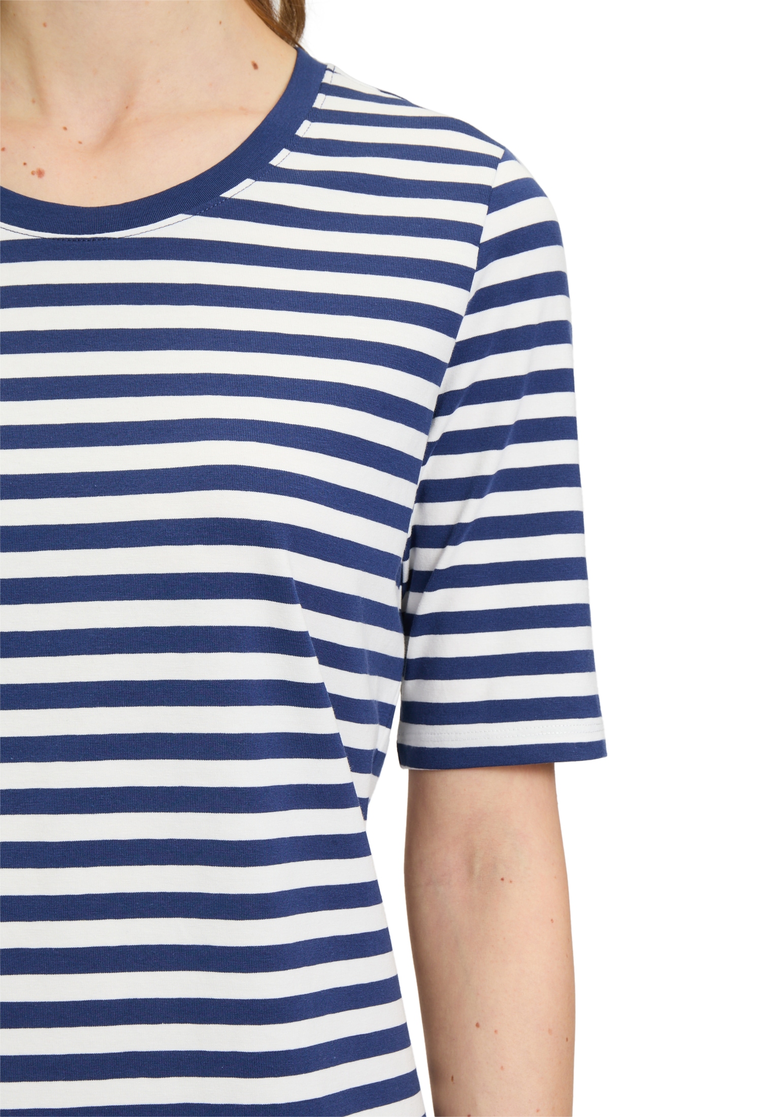 Betty Barclay Kurzarmshirt »Betty Barclay Damen Basic Shirt mit Streifen«, (1 tlg.), Material