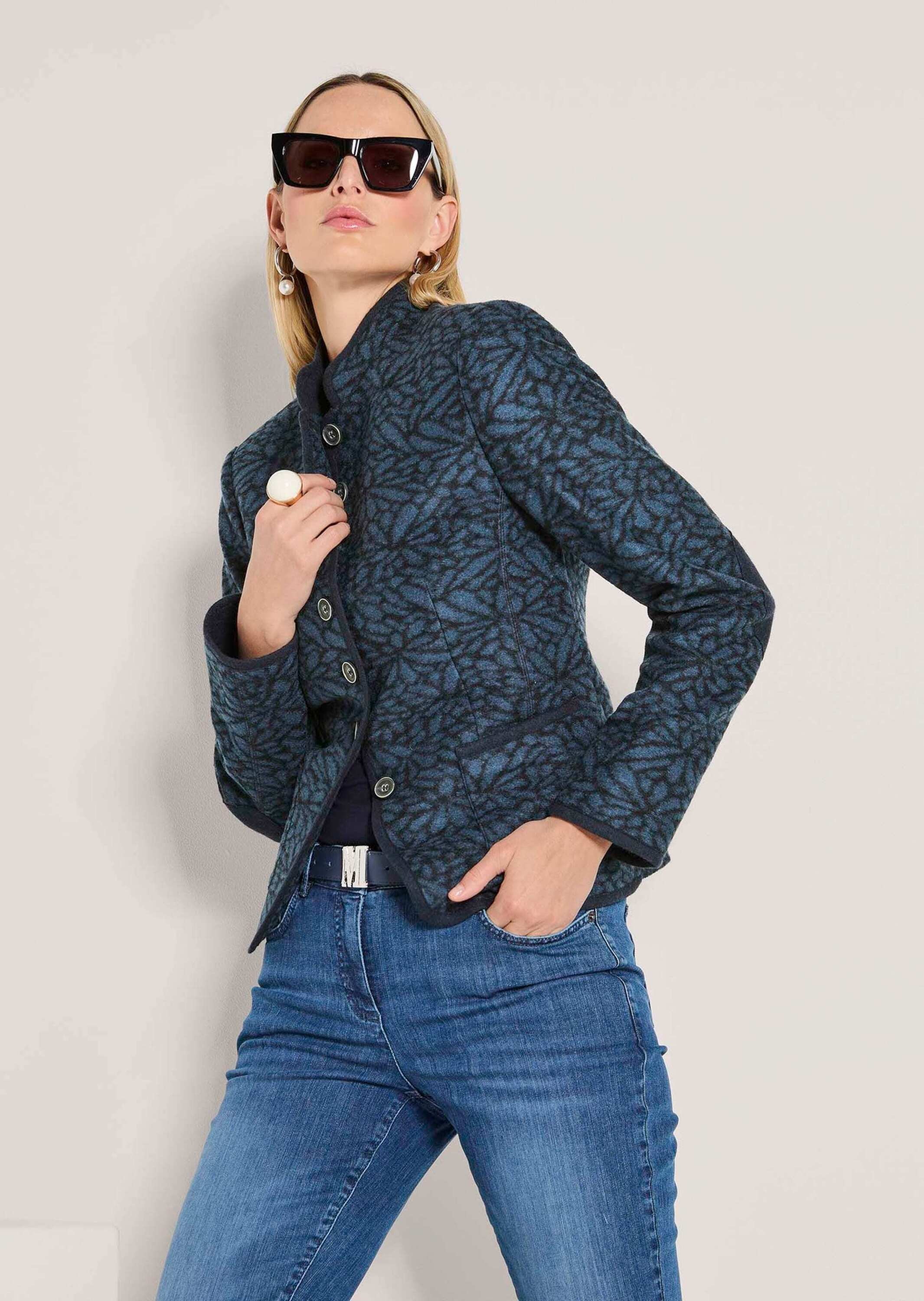 MADELEINE Kurzblazer »Kurzblazer Verkürzter Wollblazer mit Stehkragen, Taschen«