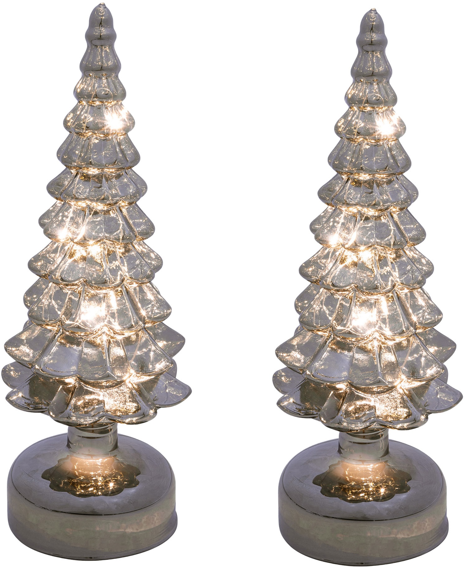 Creativ »Weihnachtsdeko«, light Set, 2er bestellen LED Baum | Glas aus Tannenbaum BAUR