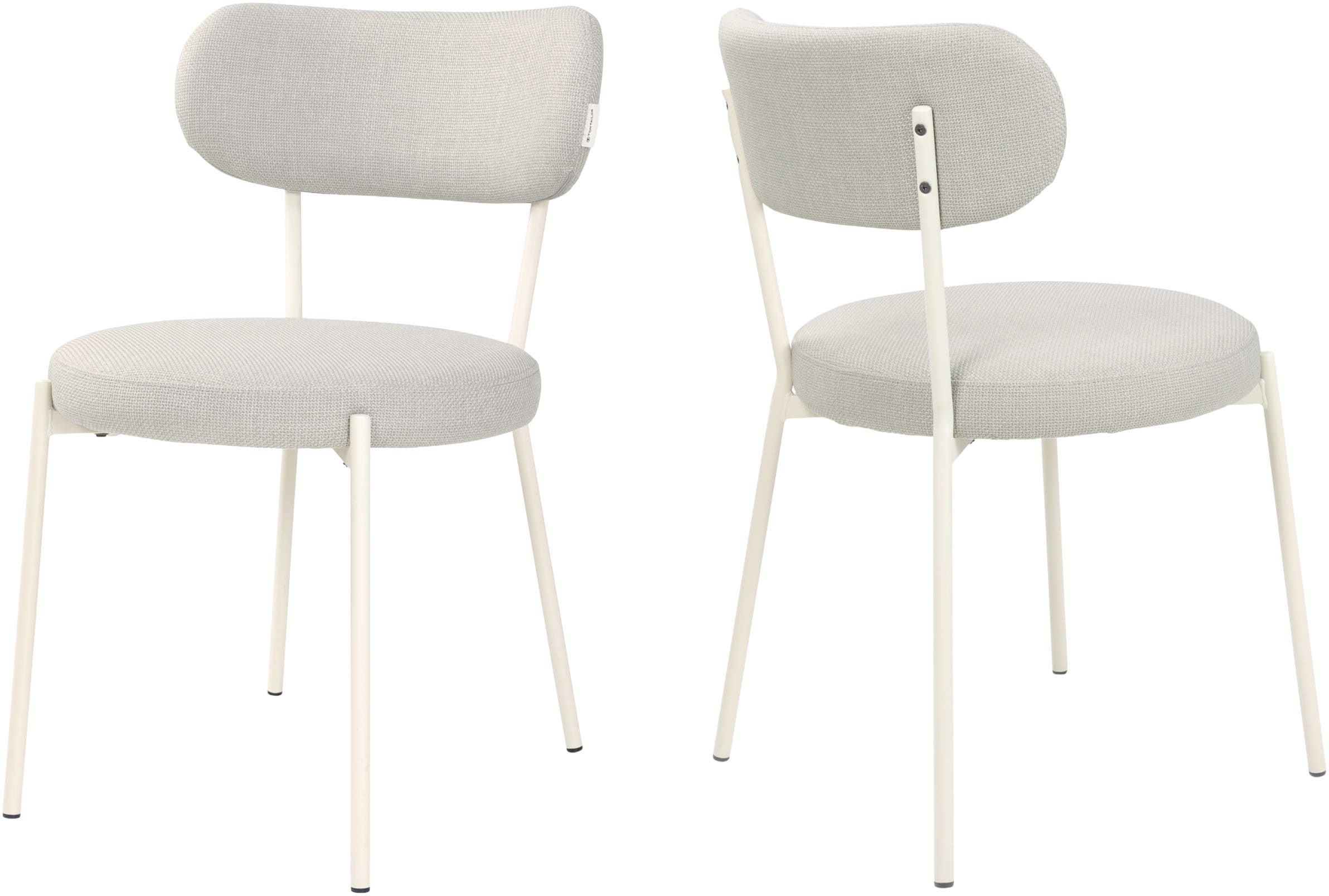 TOM TAILOR HOME 4-Fußstuhl »SOFT PAD CHAIR« (Set) 2 Stk.Esszimmerstuhl, 4-Fußgestell, mit Rückenausschnitt
