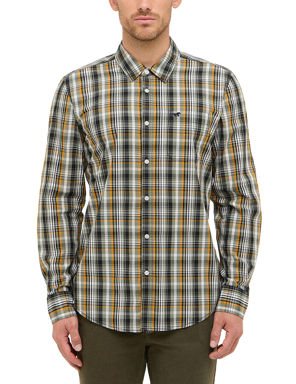 MUSTANG Langarmhemd "Herren Style Chester" günstig online kaufen