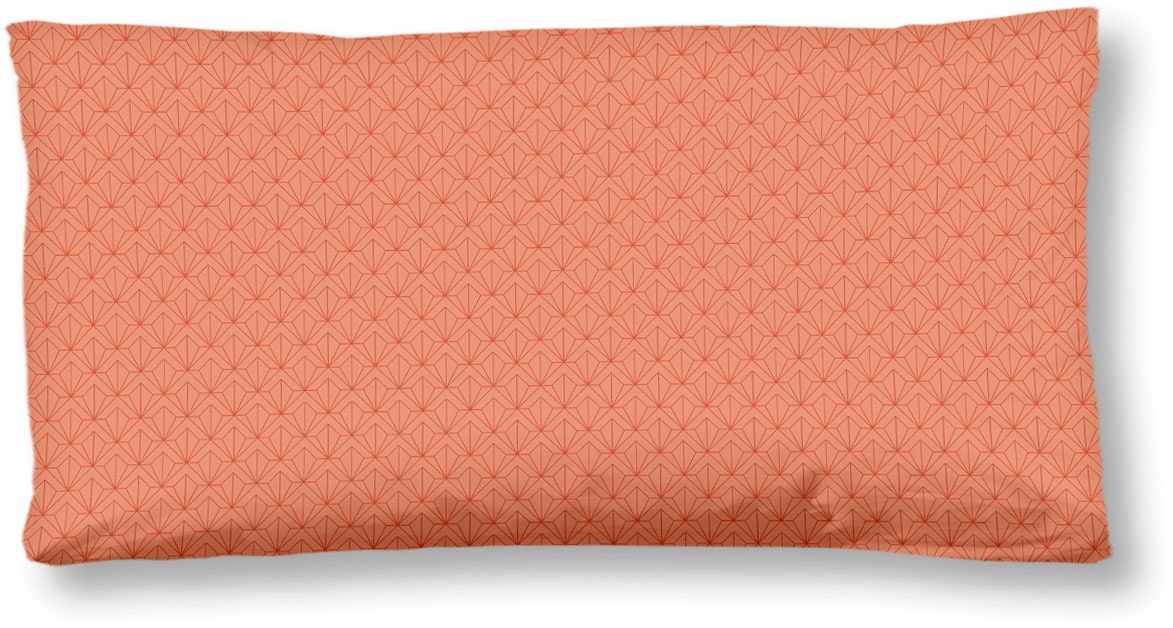 hip Kissenhülle »BERNICE«, (1 St., 1- 40x80 cm Kissenhülle), Baumwolle, Mako-Satin, 40x80, 1 Stück, Reißverschluss, Orange Pfirsich