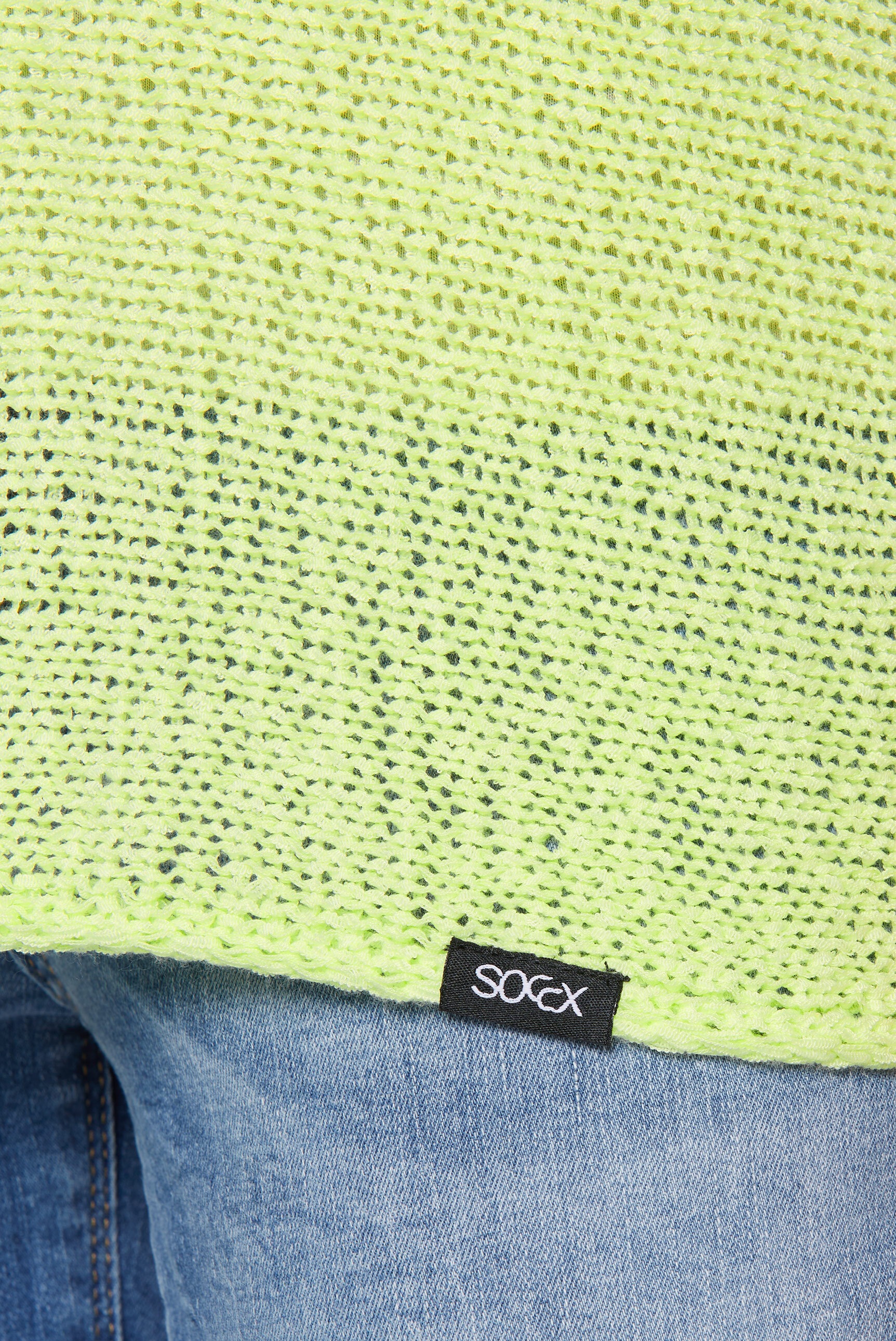 SOCCX Rundhalspullover, in schönen waagerechtem Strickmuster