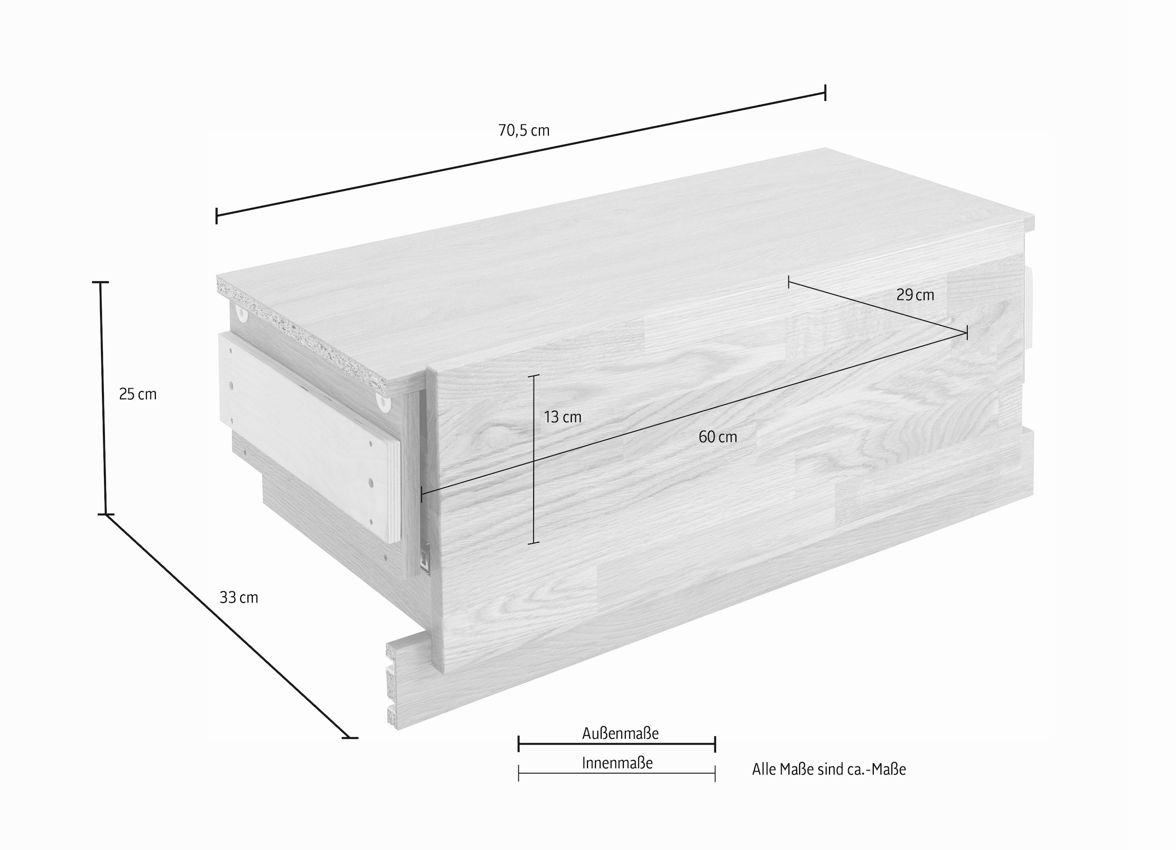 Guido Maria Kretschmer Home&Living Schubkasten "Como", Breite 70, 5 cm günstig online kaufen