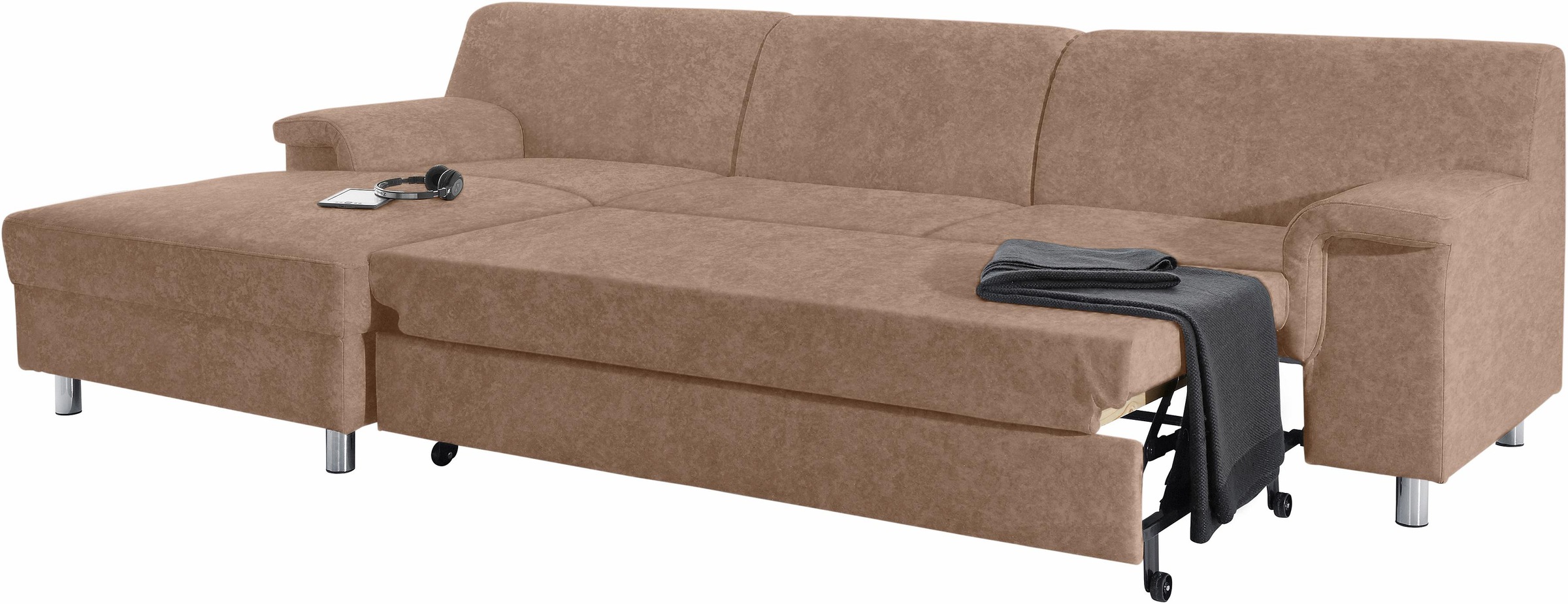 INOSIGN Ecksofa "Jamie, modern und elegant, Fußhöhe 9cm, L-Form,", wahlweis günstig online kaufen