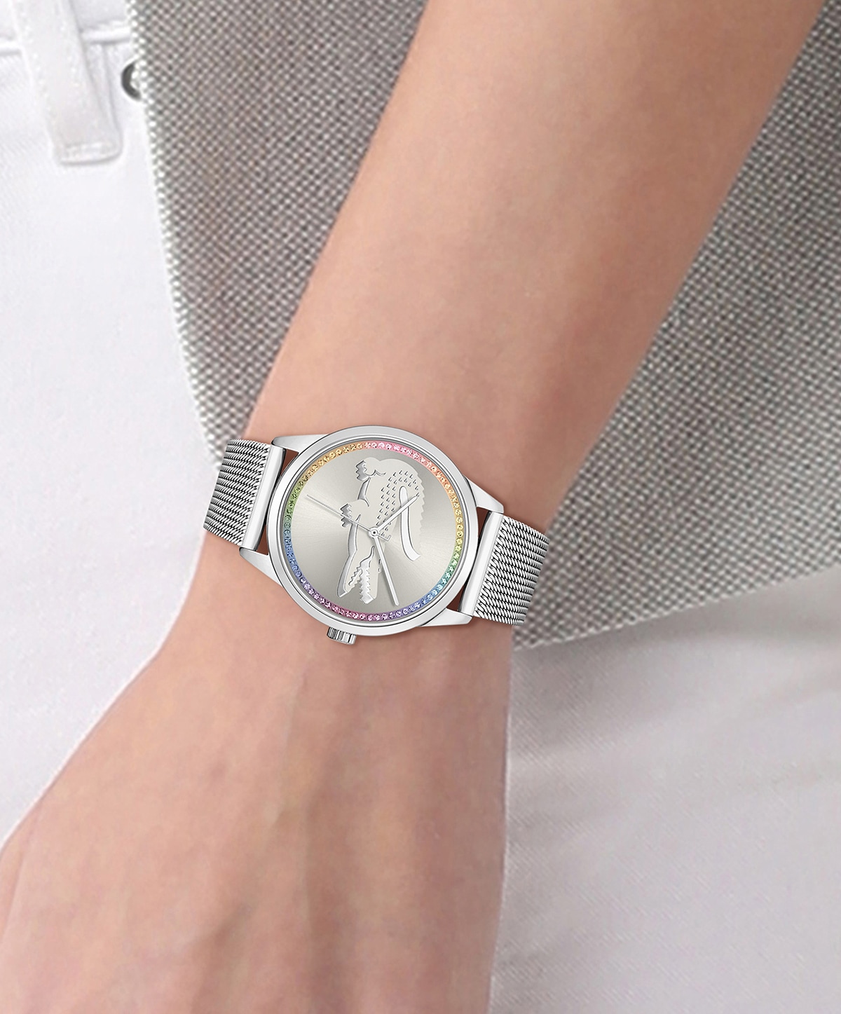 Lacoste Quarzuhr »LADYCROC, 2001259«, Armbanduhr, Damenuhr, Glaskristalle