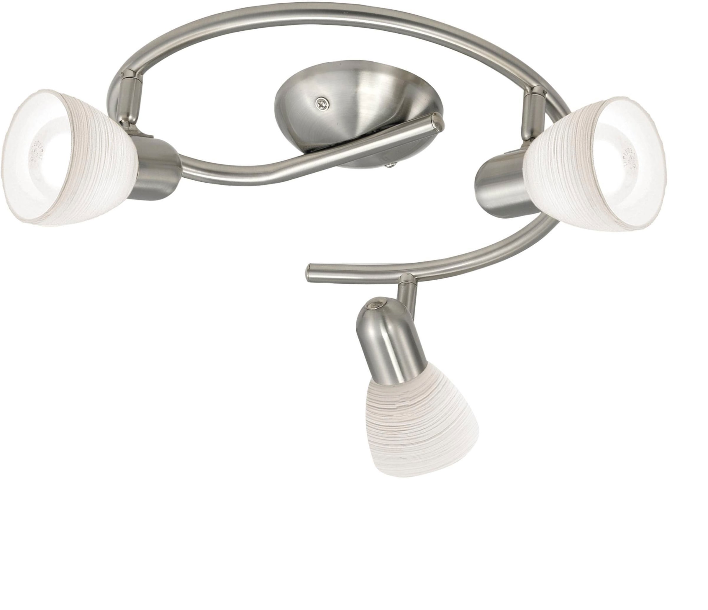 EGLO Deckenleuchte »Dakar 1 Deckenlampe, Deckenspot aus Stahl und Glas, E14, Deckenleuchte« E14 1 Stk. Spot - Ø29,5 cm - nickel-matt - 3X40W exkl.
