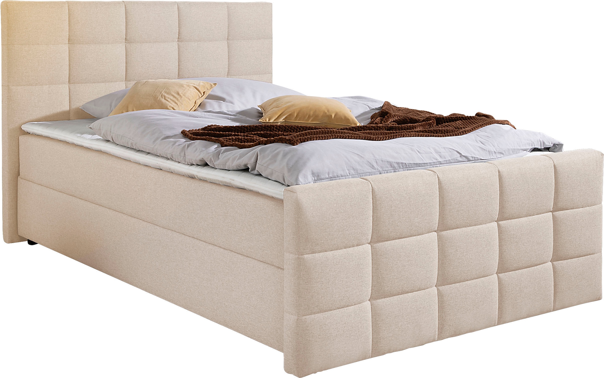 Home affaire Boxbett Boxbett mit Bettkasten und Fußteil, inkl. Topper