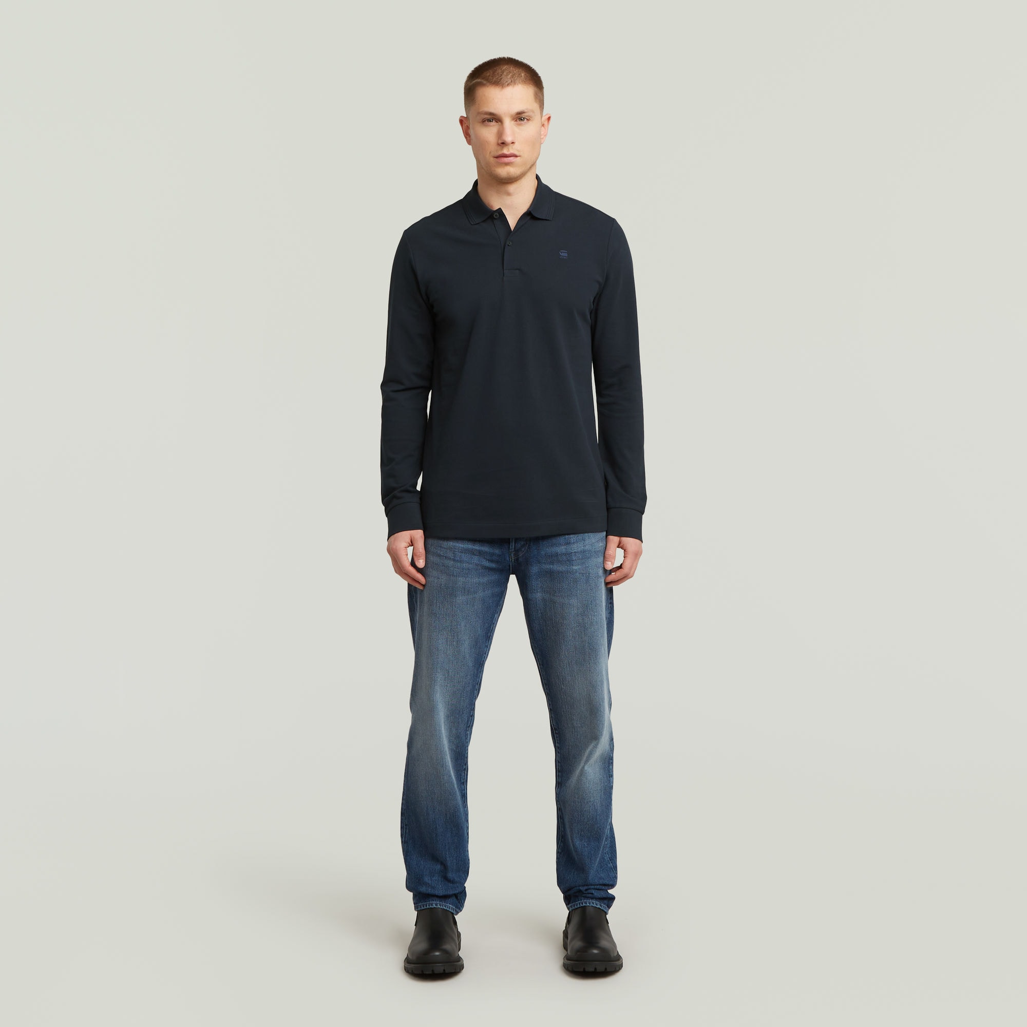 G-STAR Poloshirt »Dunda Slim Polo«, langärmlig, mit Logo