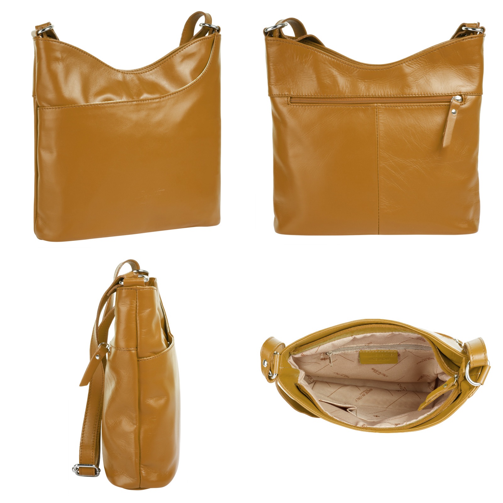 Thumbnail - Samantha Look Umhängetasche, echt Leder, Made in Italy