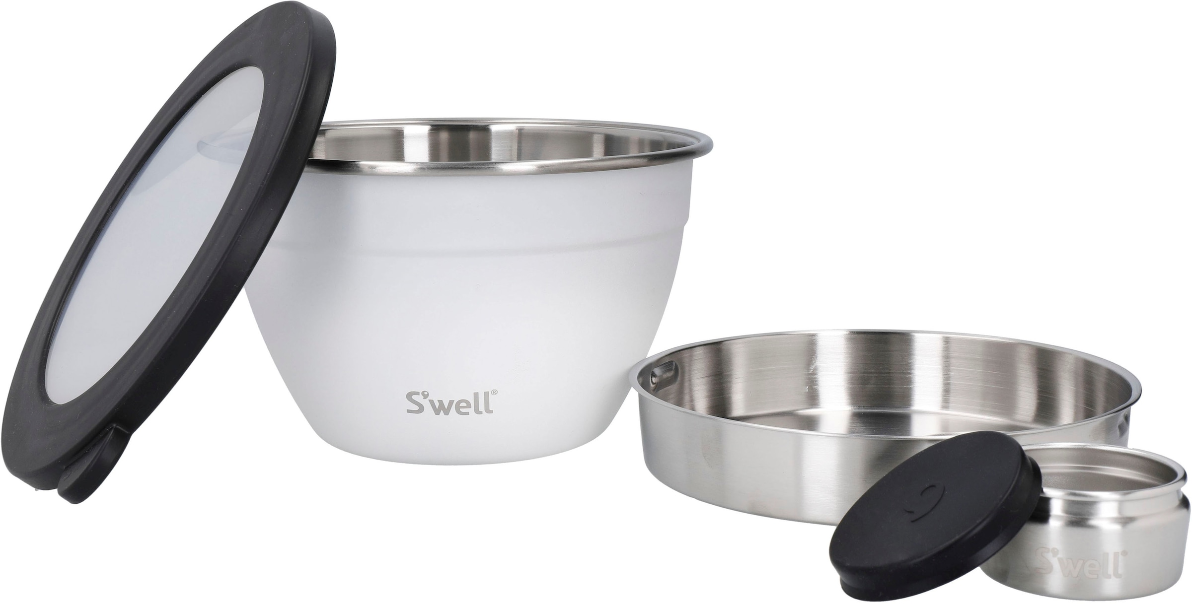 Swell Salatschüssel "Swell Calacatta Gold Salad Bowl Kit, 1.9L" 3 Stk. aus günstig online kaufen
