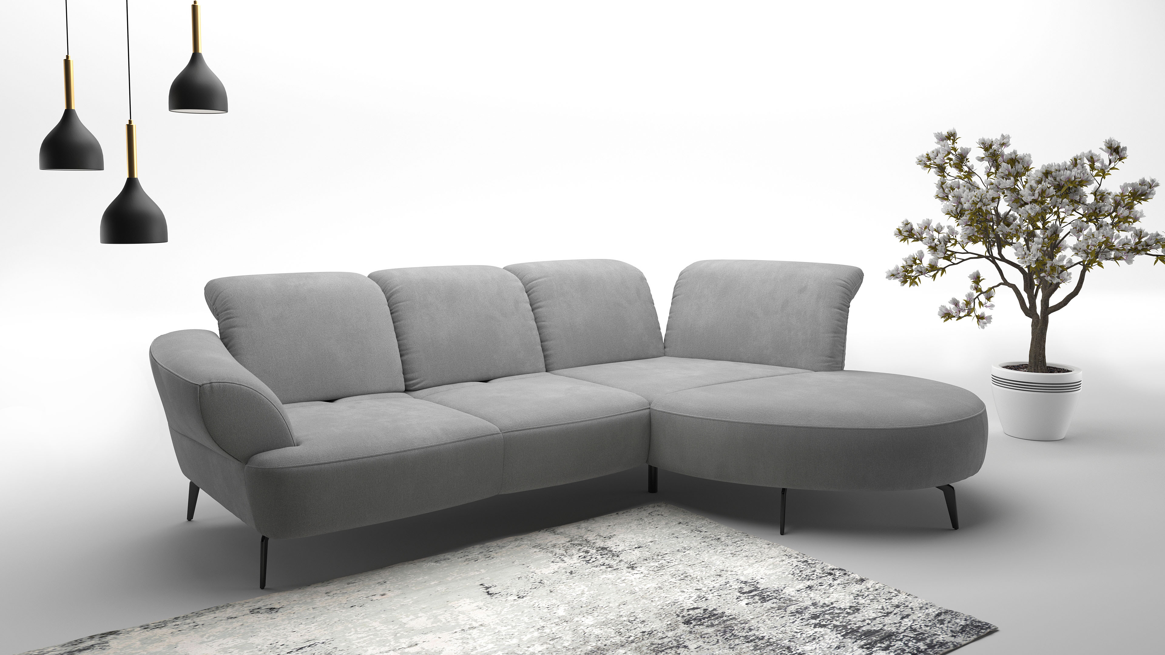 sit&more Ecksofa "Dance, L-Form, inkl. Sitztiefenverstellung" inkl. Click&Seat, optional mit Kopfteilverstellung