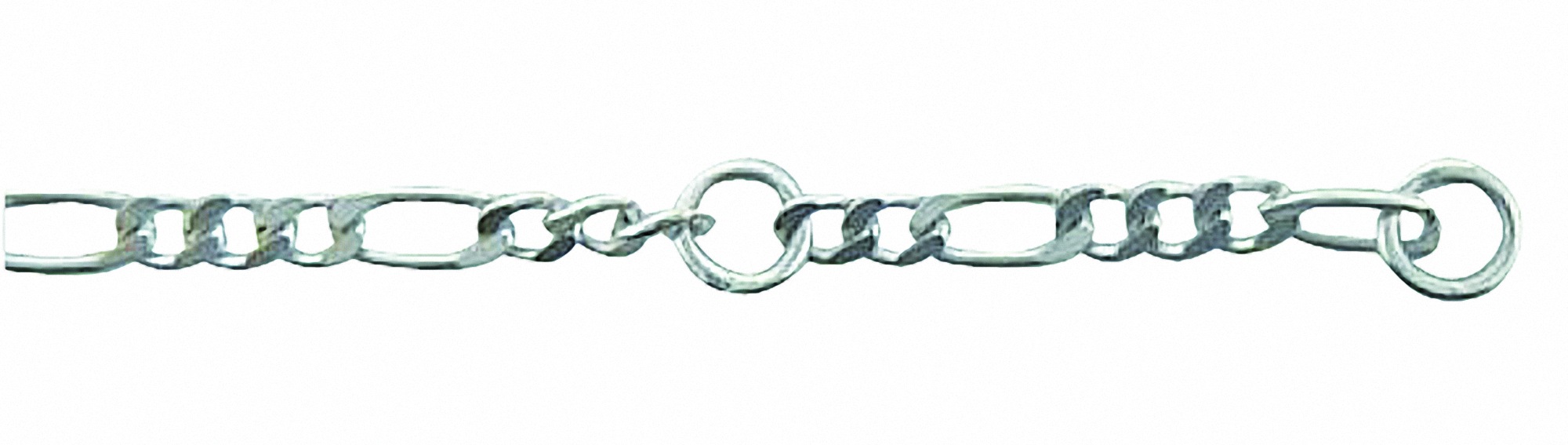 Adelia´s Fußkette 925 Silber Figaro Fußkettchen 25 cm, 925 Sterling Silber Figarokette Silberschmuck für Damen silberfarben