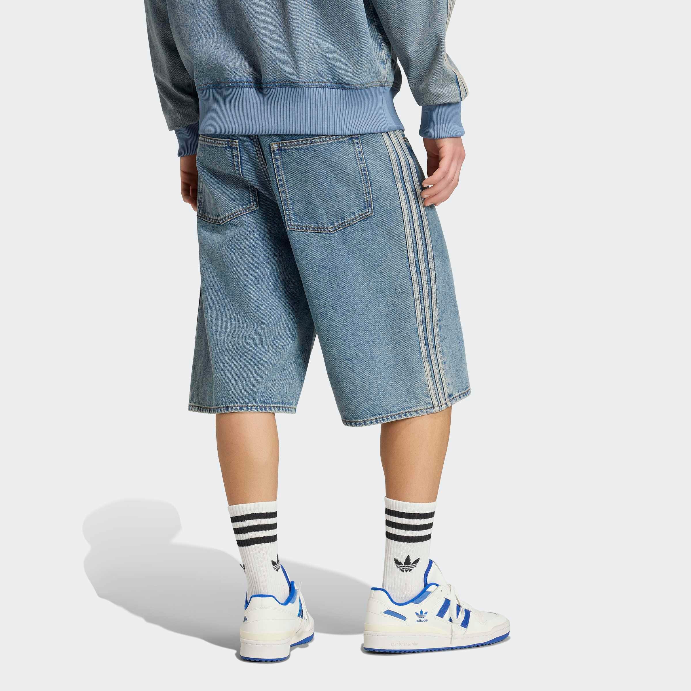 adidas Originals Shorts »FIREBIRD ADICOLOR DENIM-JORTS MITTELHOHER BUND BEIN GERADE GESCHNITTEN«