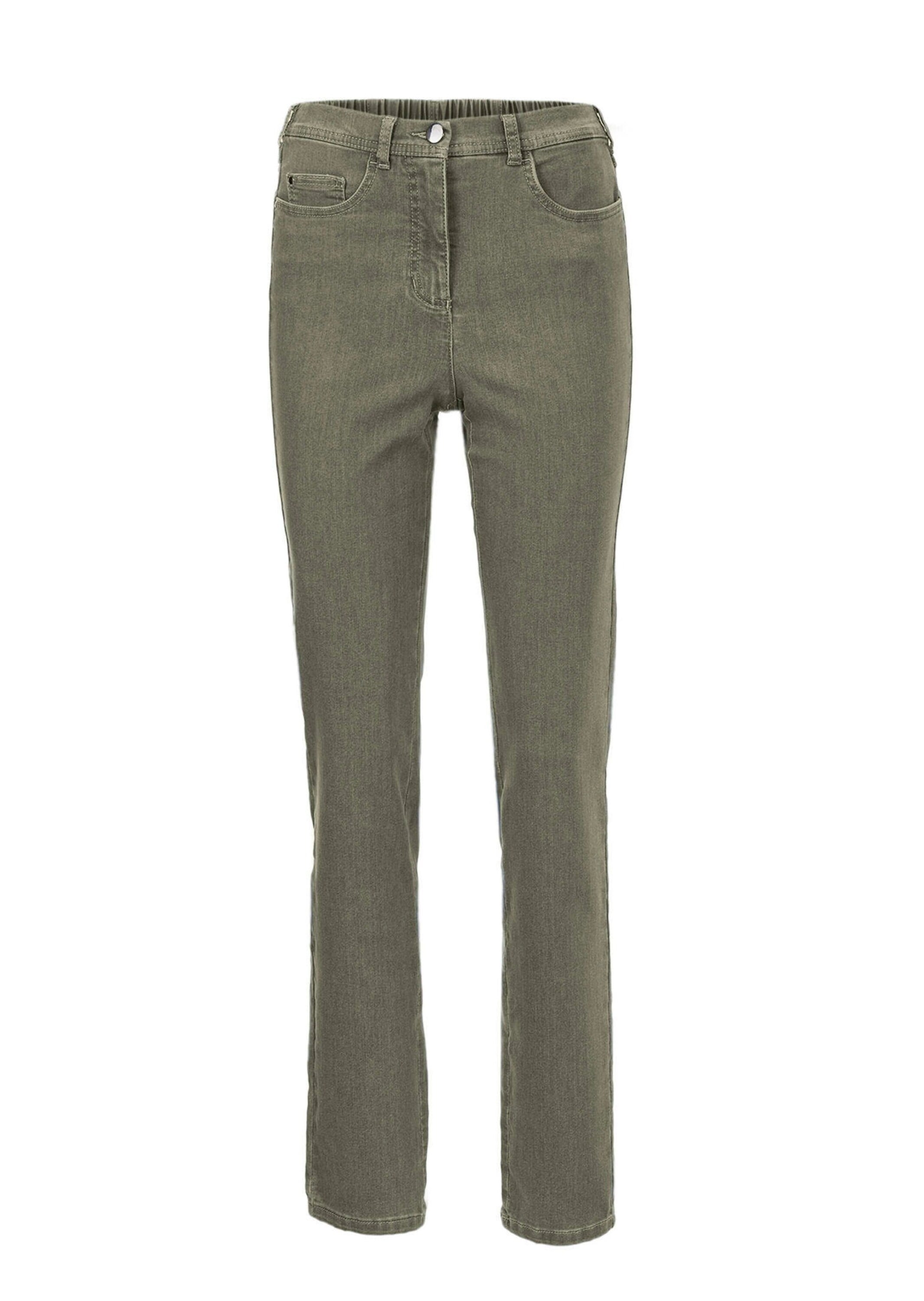 GOLDNER Regular-fit-Jeans "Kurzgröße Damen Jeans Slim Fit LOUISA mit Stretch-Anteil" Ohne