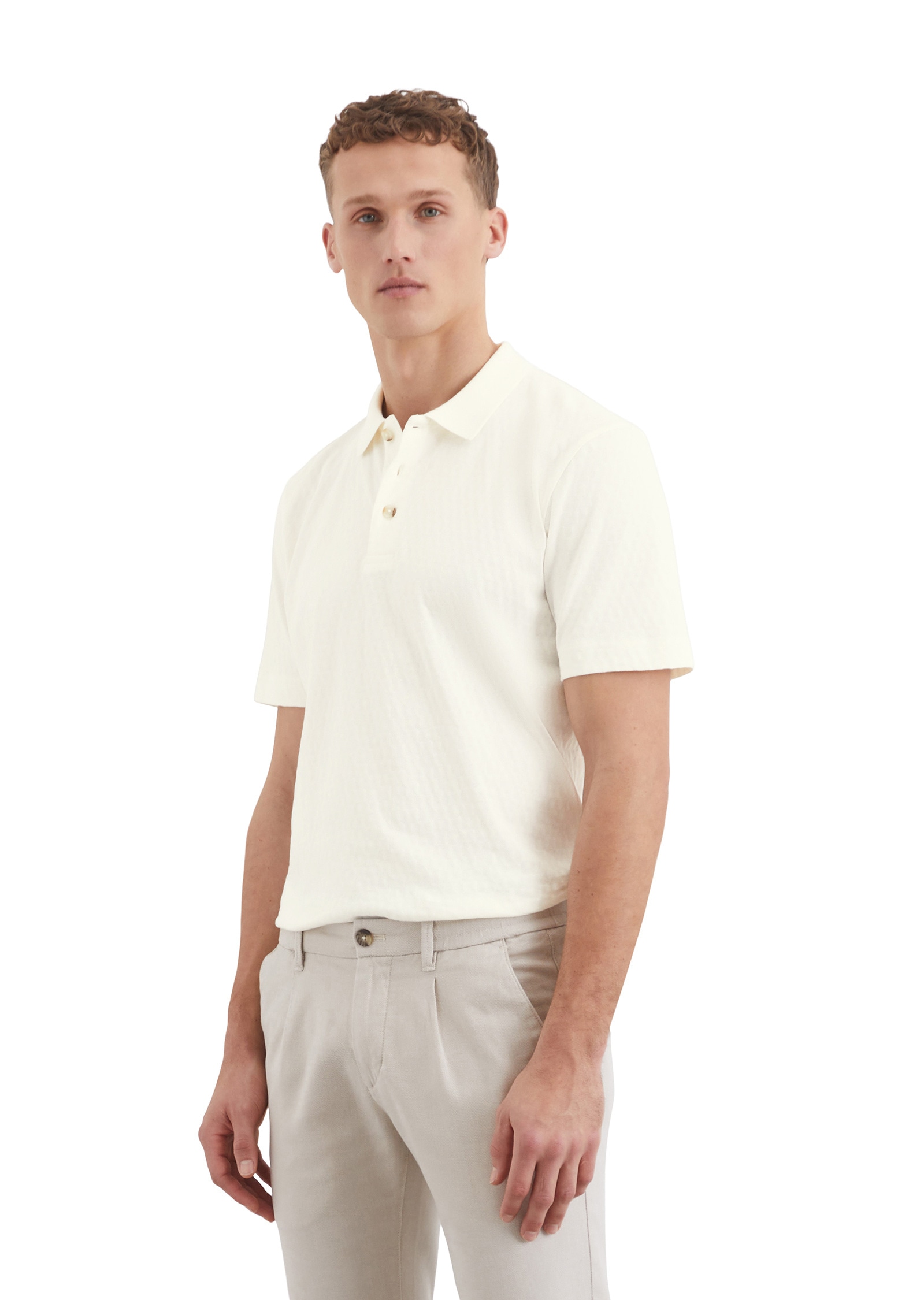 Marc OPolo Poloshirt "mit Dreiecks-Struktur" günstig online kaufen