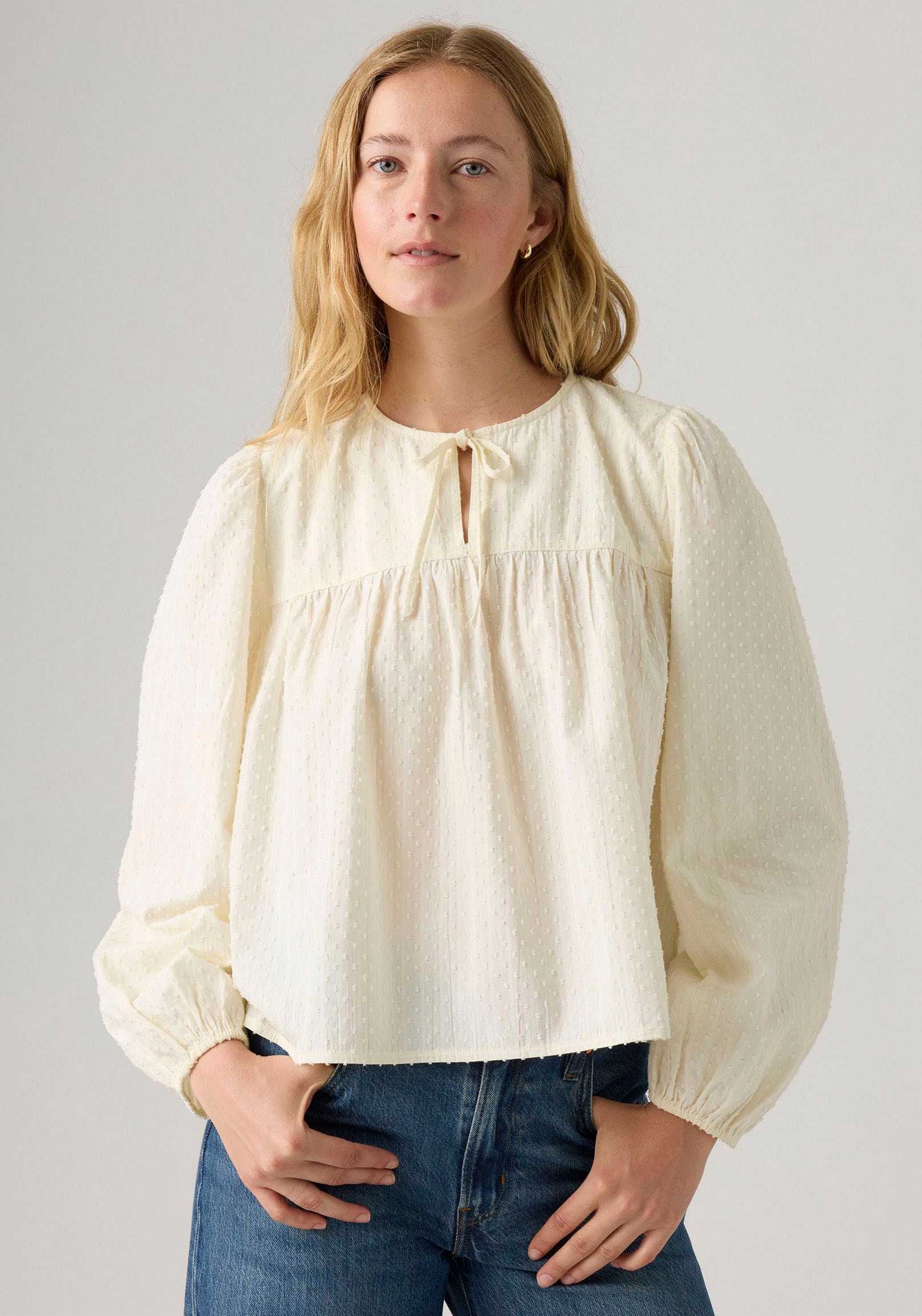 Levi's® Klassische Bluse »JOSEPHINE LS HOLI« mit elastischem Bund