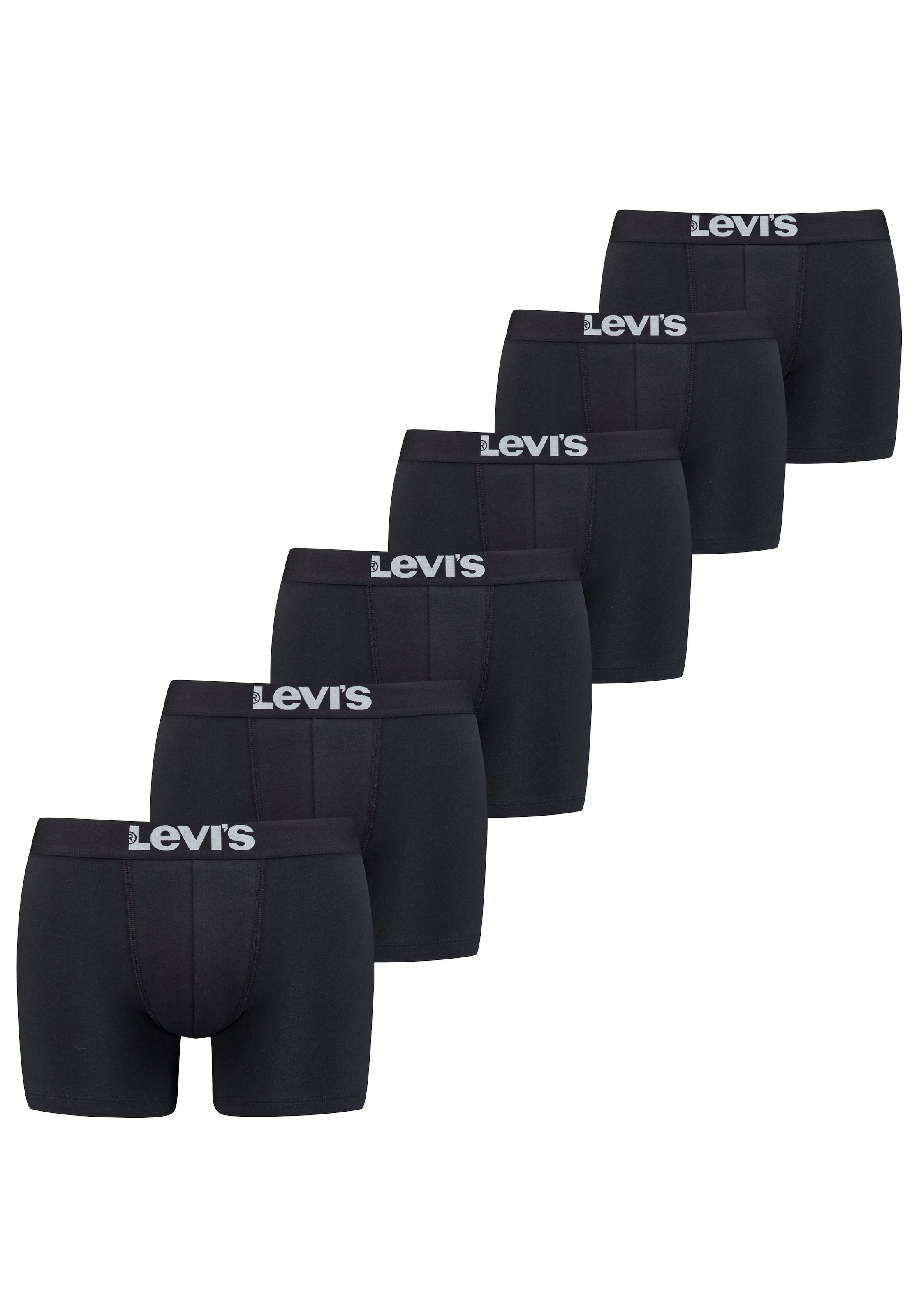 Levis Boxershorts, (Packung, 6er-Pack), mit breitem Logobund