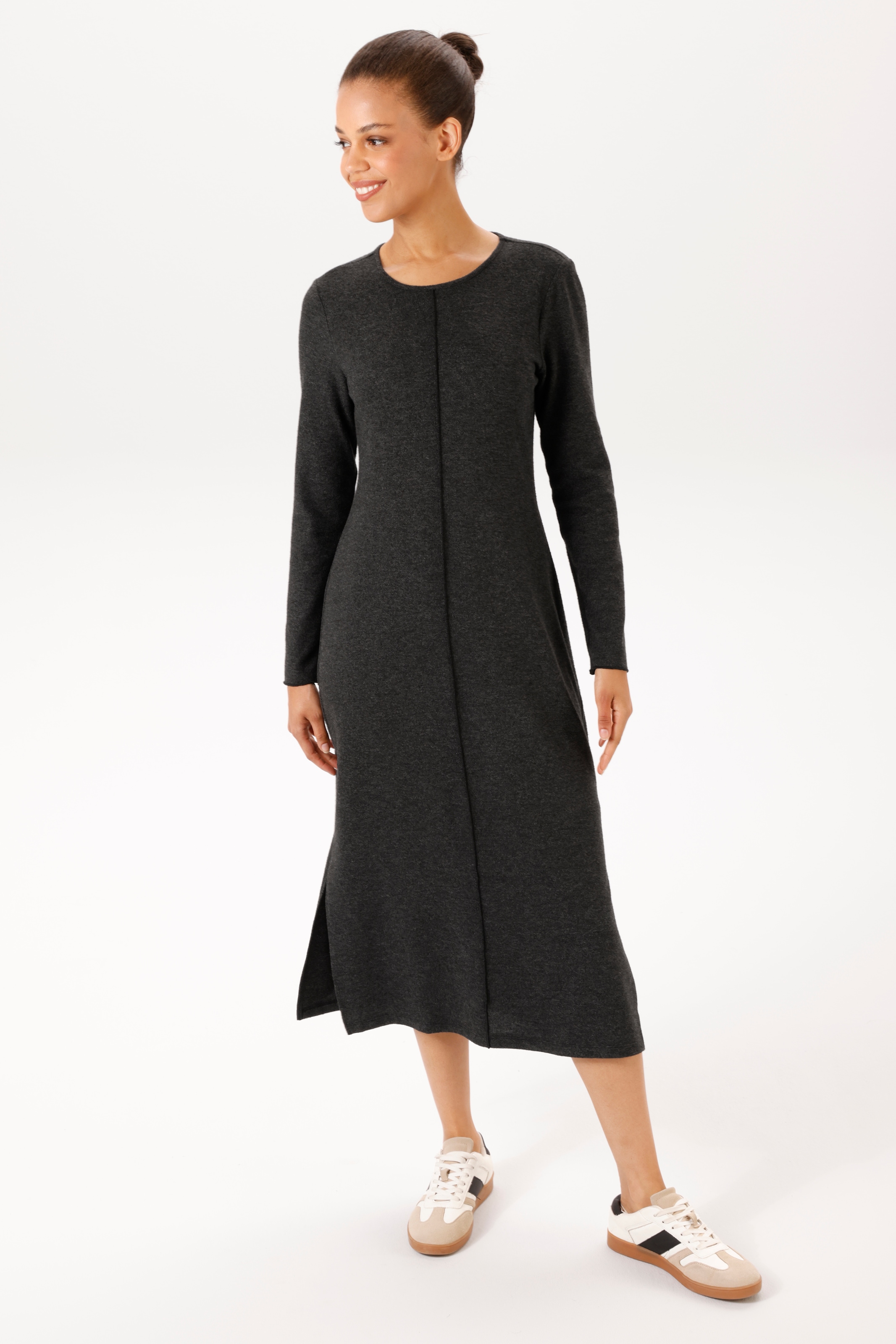 Aniston CASUAL Midikleid mit raffinierten Seitenschlitzen - NEUE KOLLEKTION