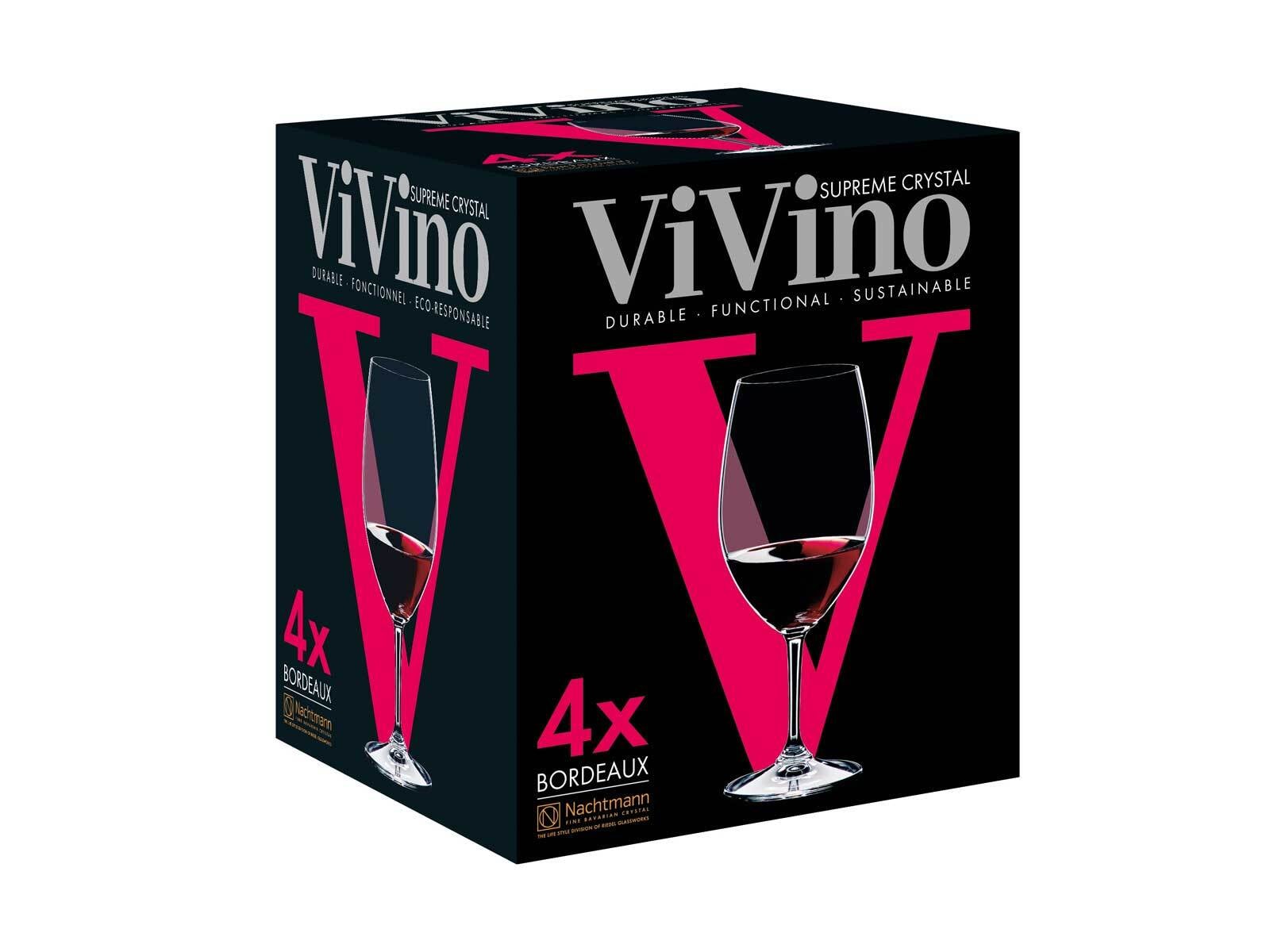 Nachtmann Rotweinglas »Bordeauxgläser ViVino 610 ml 4er Set transparent«