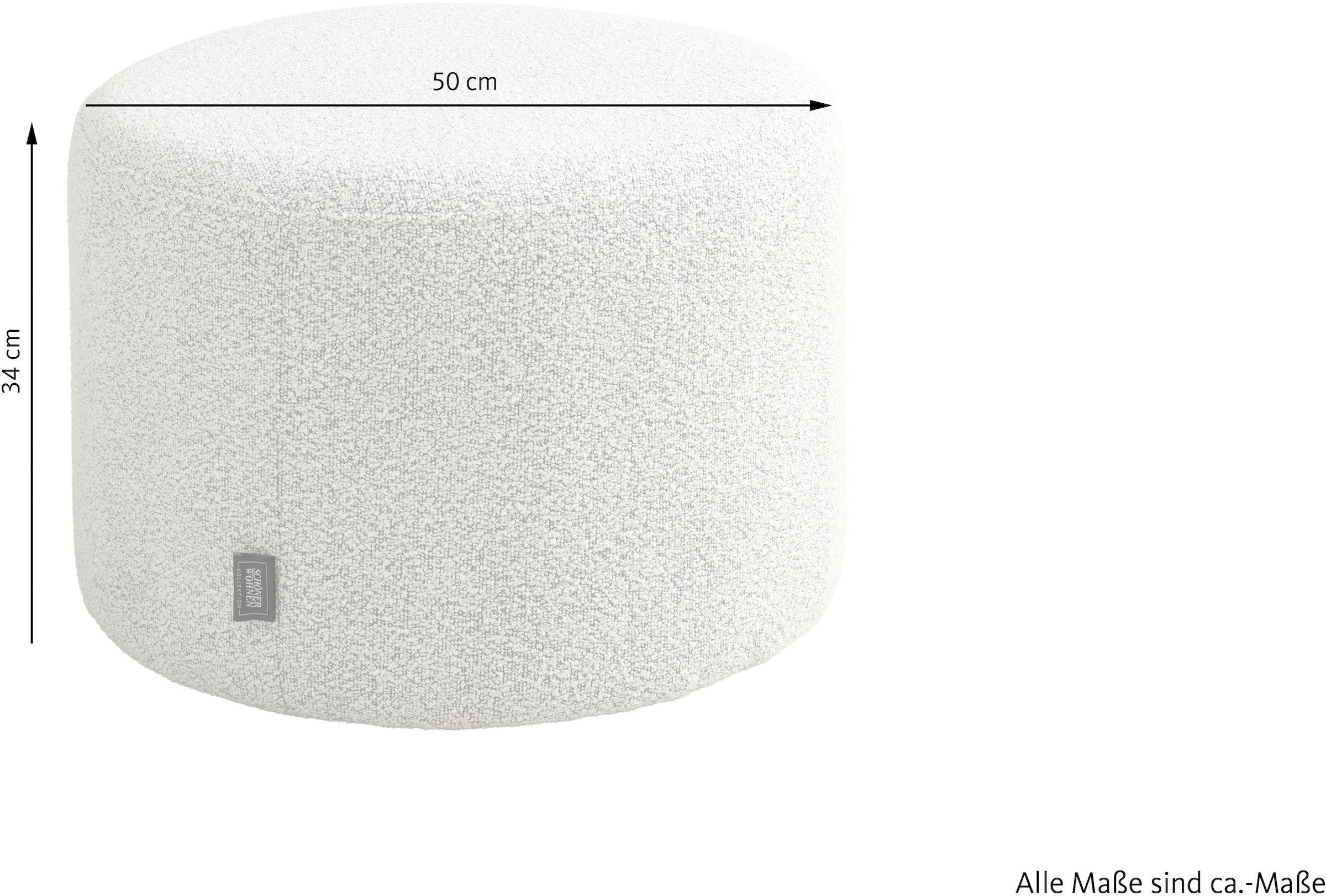 SCHÖNER WOHNEN-Kollektion Polsterhocker »ALVIK« 1 Stk. tlg. Bezug Bouclé, ideal als Ergänzung zu MOLDE und TROMS