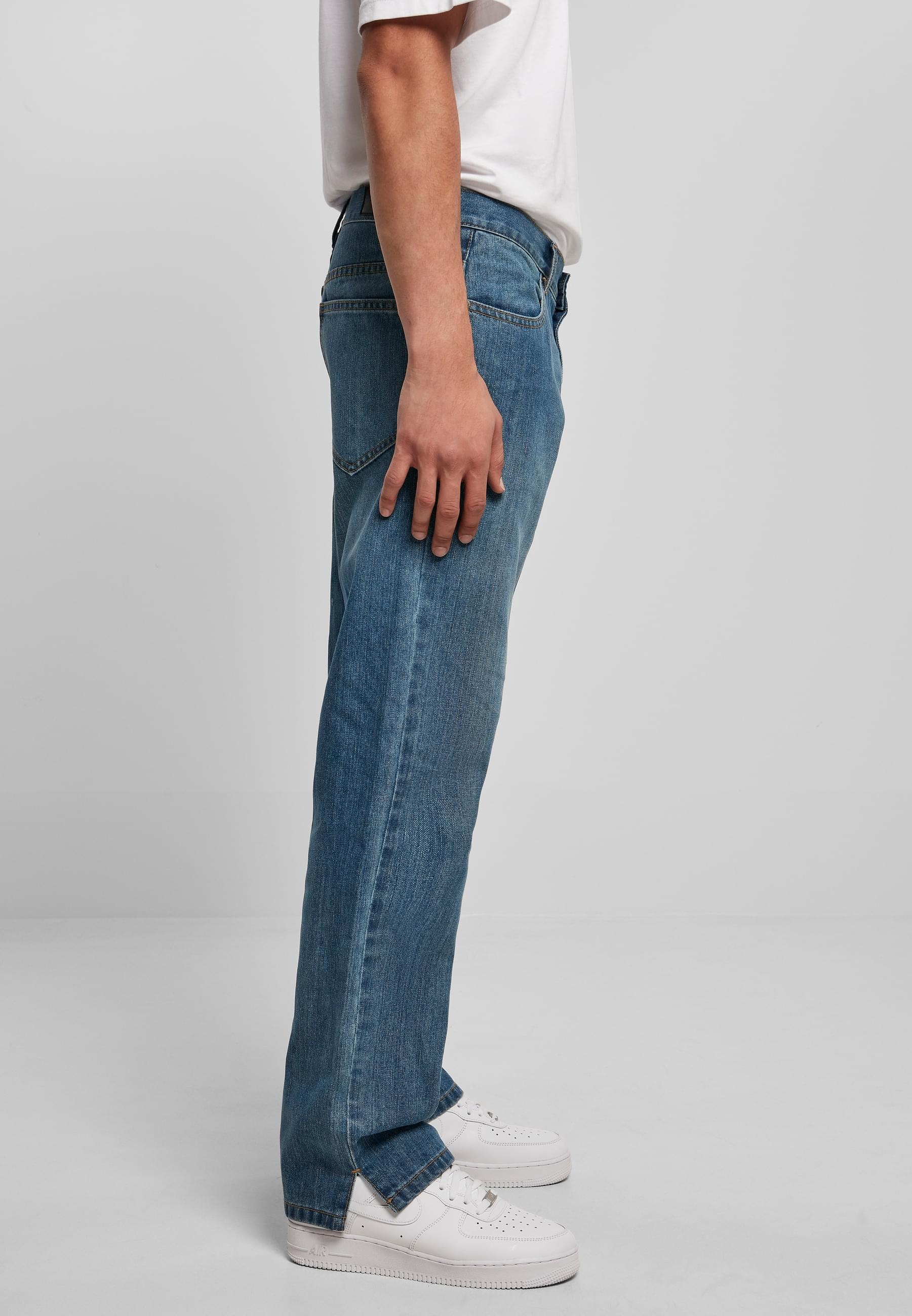 URBAN CLASSICS Bequeme Jeans »Urban Classics Herren Straight Slit Jeans«, (1 tlg.)