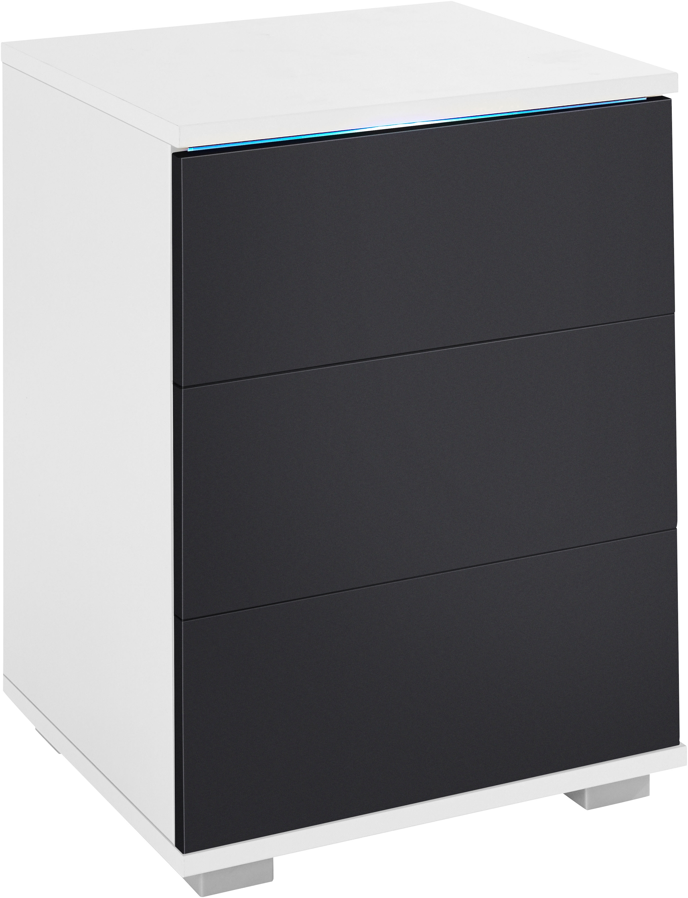 priess Nachtkommode, mit LED-Beleuchtung und Push-to-open
