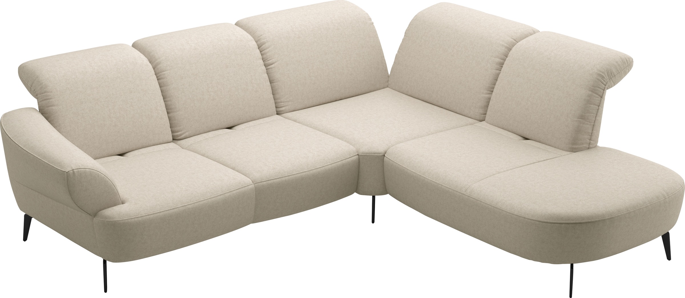 sit&more Ecksofa »Dance, L-Form, inkl. Sitztiefenverstellung«, inkl. Click&Seat, optional mit Kopfteilverstellung