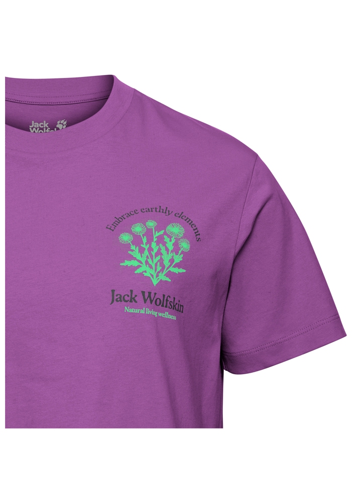 Jack Wolfskin T-Shirt »CAREFREE T W« Kurzarm-Design, mit Rundhalsausschnitt, ohne Verschluss, aus Baumwolle