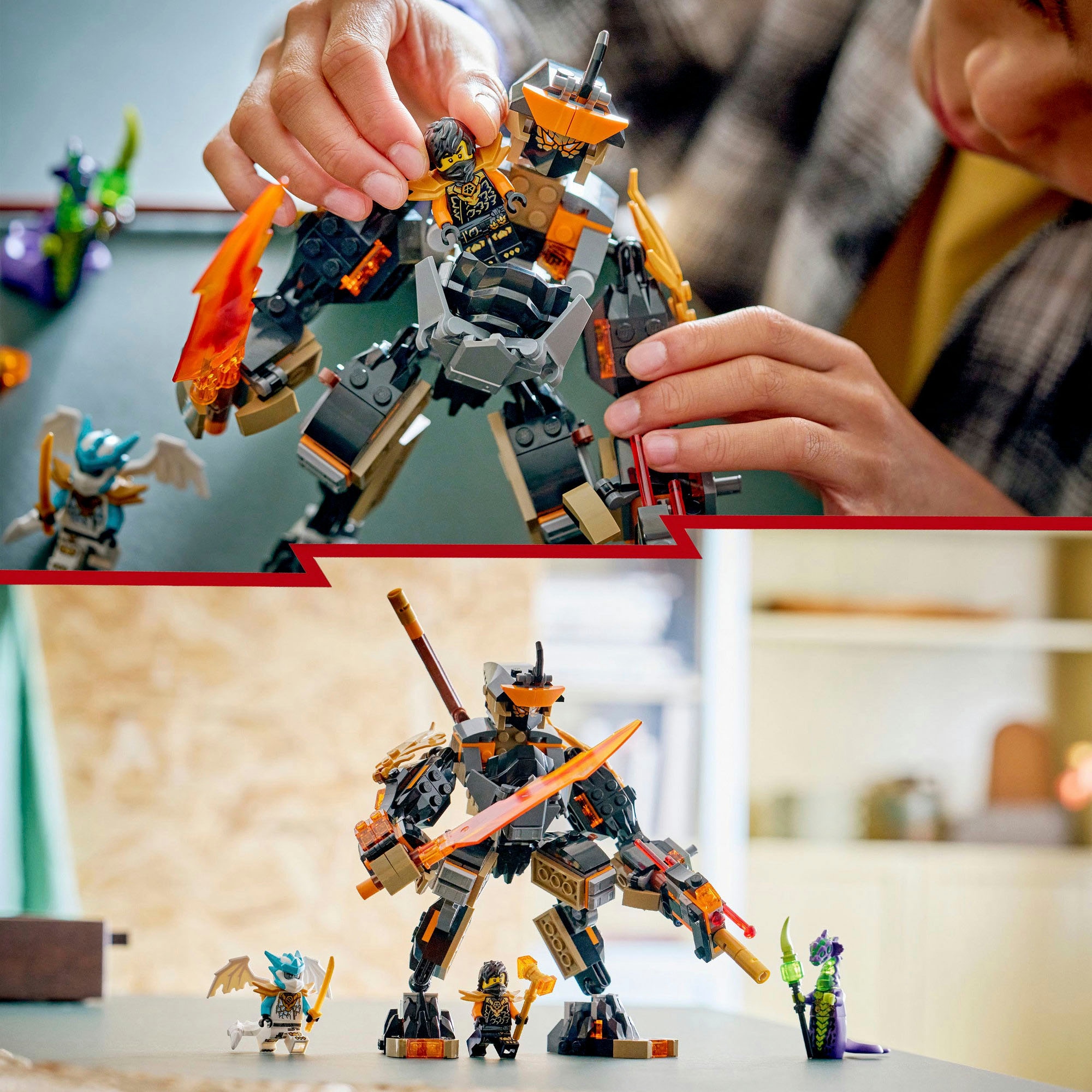 LEGO® Konstruktionsspielsteine »Coles Action-Mech und Drachen-Zane (71854), LEGO Ninjago« Made in Europe