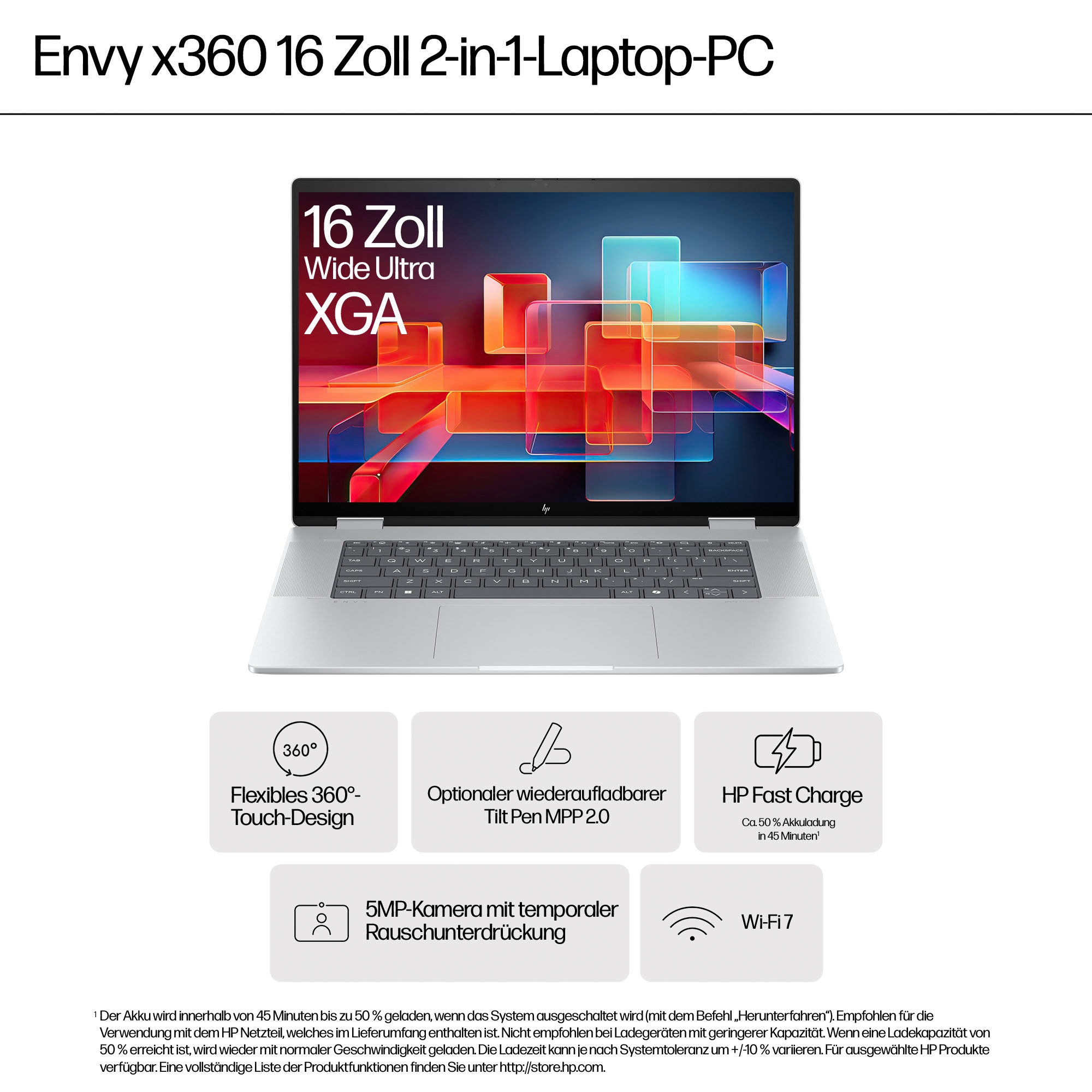 HP Convertible Notebook »Envy 16-ad0275ng«, 40,64 cm, / 16 Zoll, AMD, Ryzen 7, Radeon Graphics, 512 GB SSD