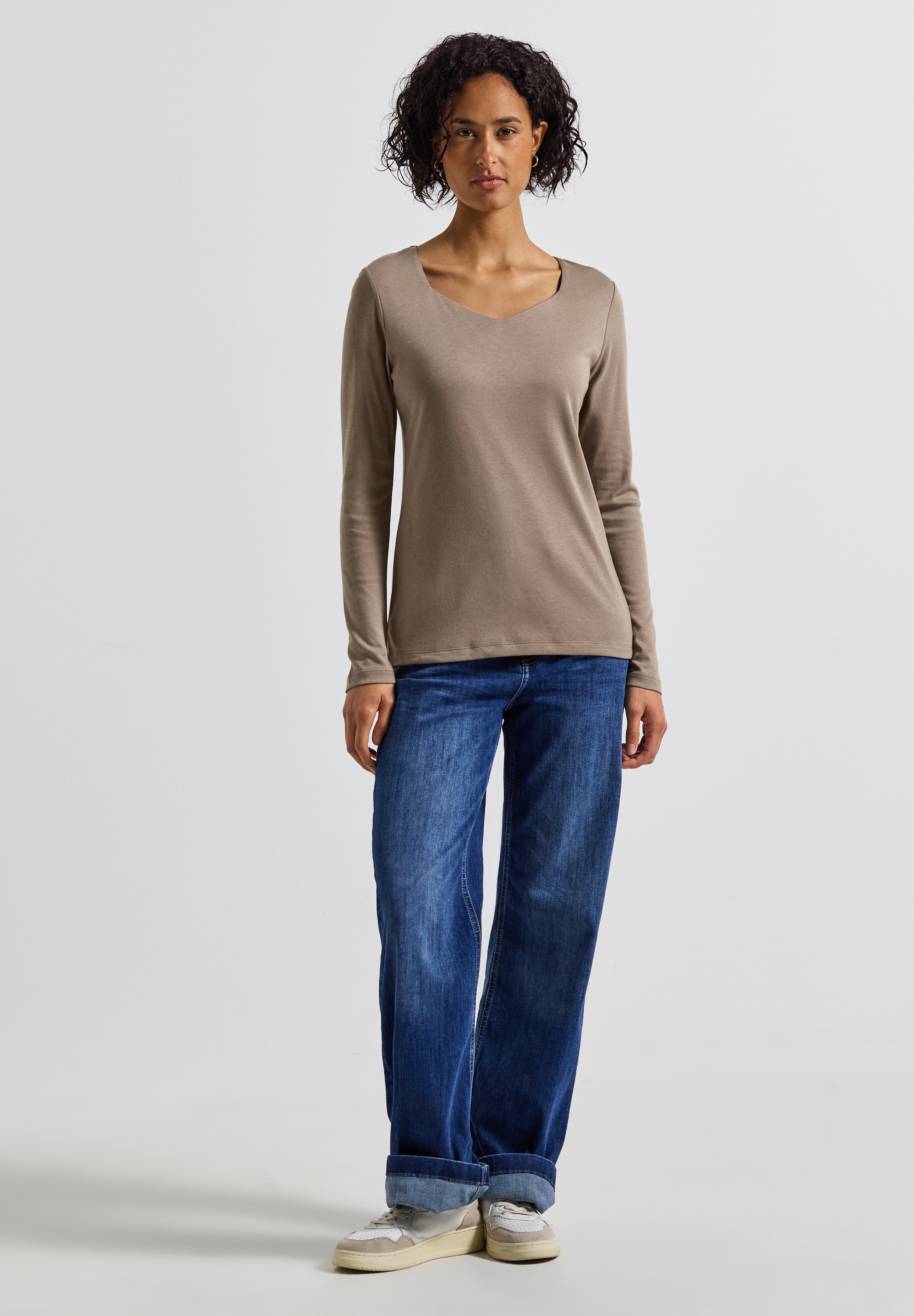 STREET ONE Langarmshirt, im soften Baumwoll-Mix