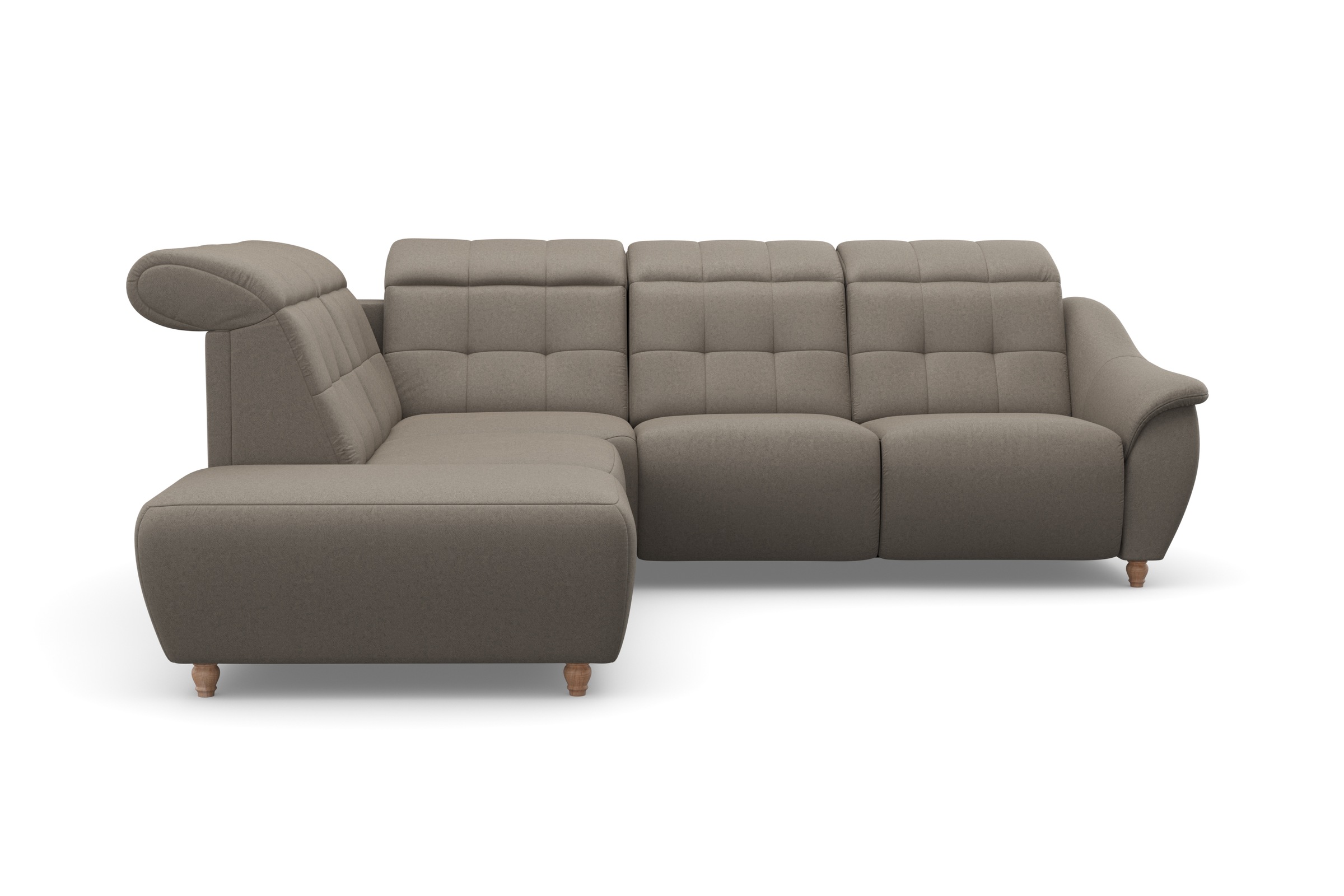 Home affaire Ecksofa »Boston L-Form«, Kopfteilverstellung an jeder Sitzfläche, wahlweise Relaxfunktion