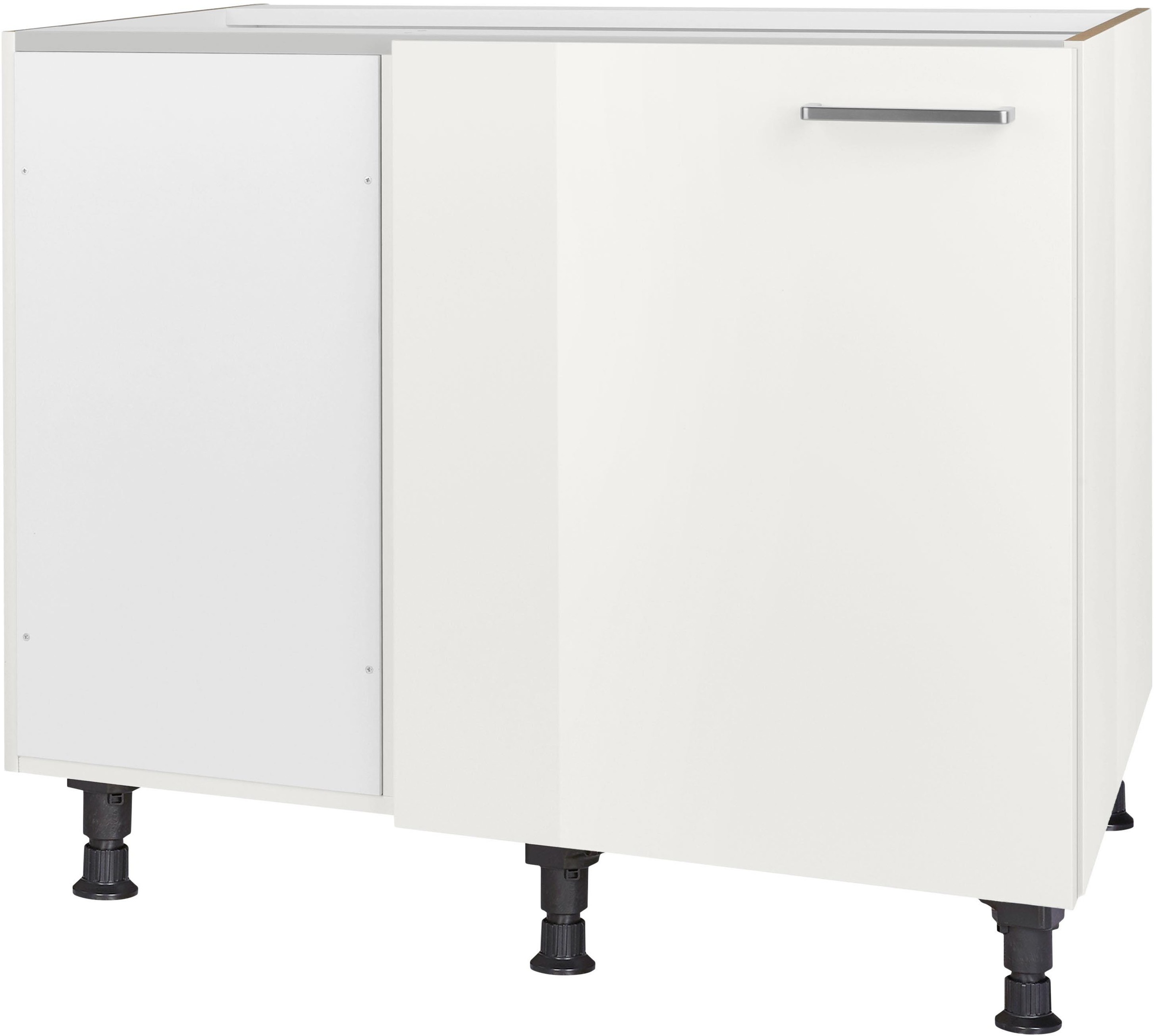 nobilia Eckunterschrank ""Flash", vormontiert" mit höhenverstellbaren Socke günstig online kaufen