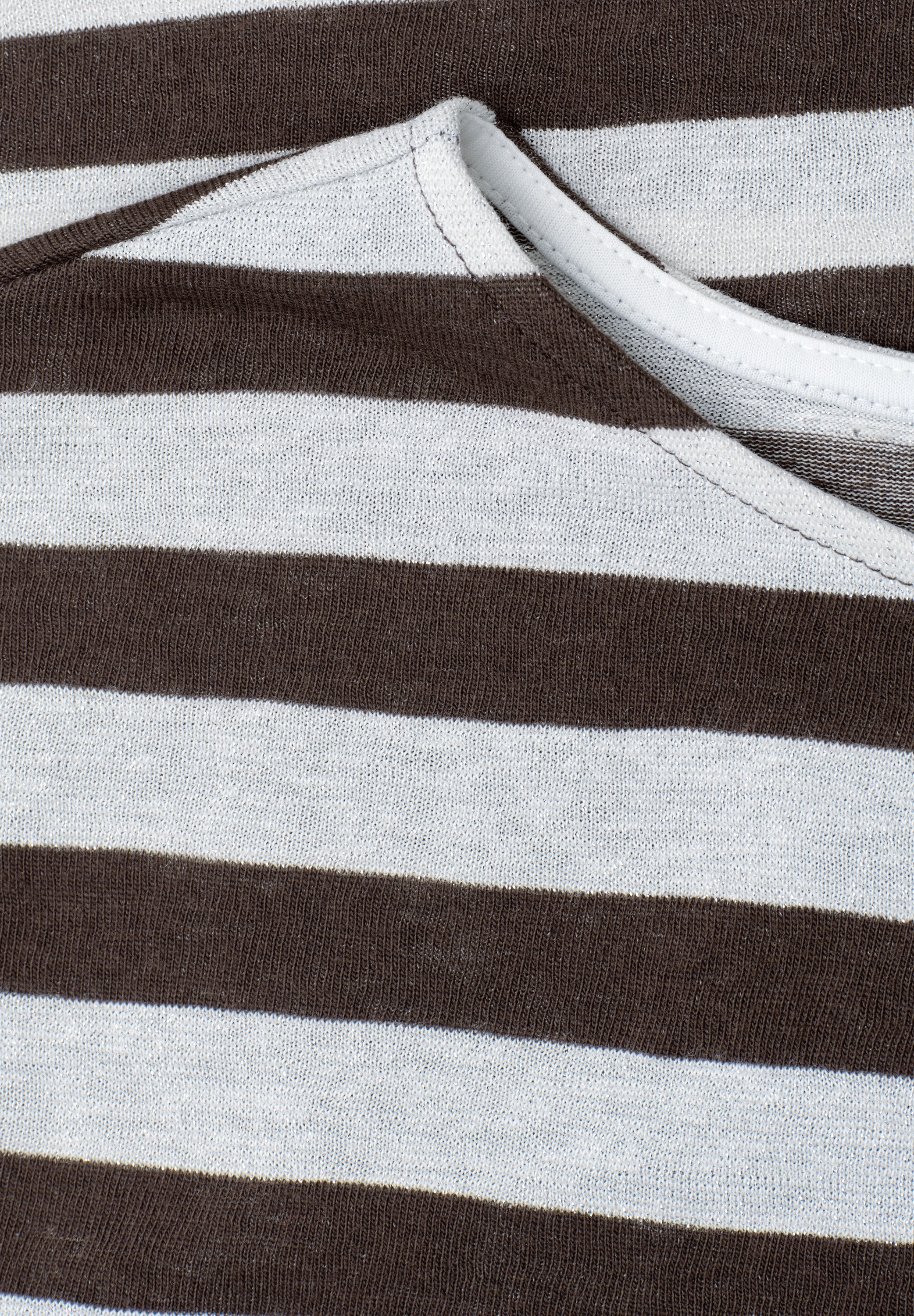 STREET ONE Streifenmuster mit Glitzerdetails, seitliche Schlitze